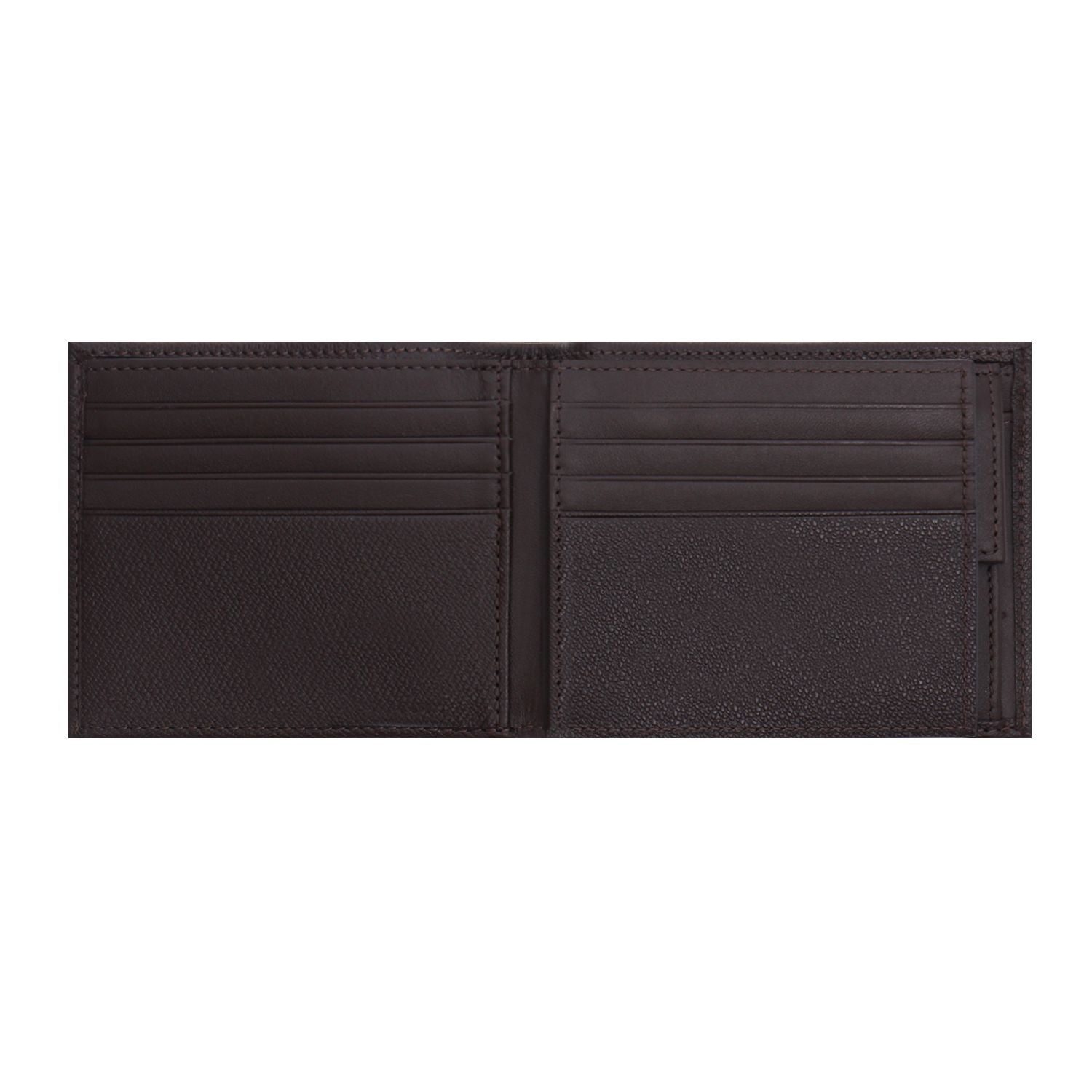 Crossing Elite Bi-fold Leather Wallet With Flap And Coin Pouch RFID - Chocolate