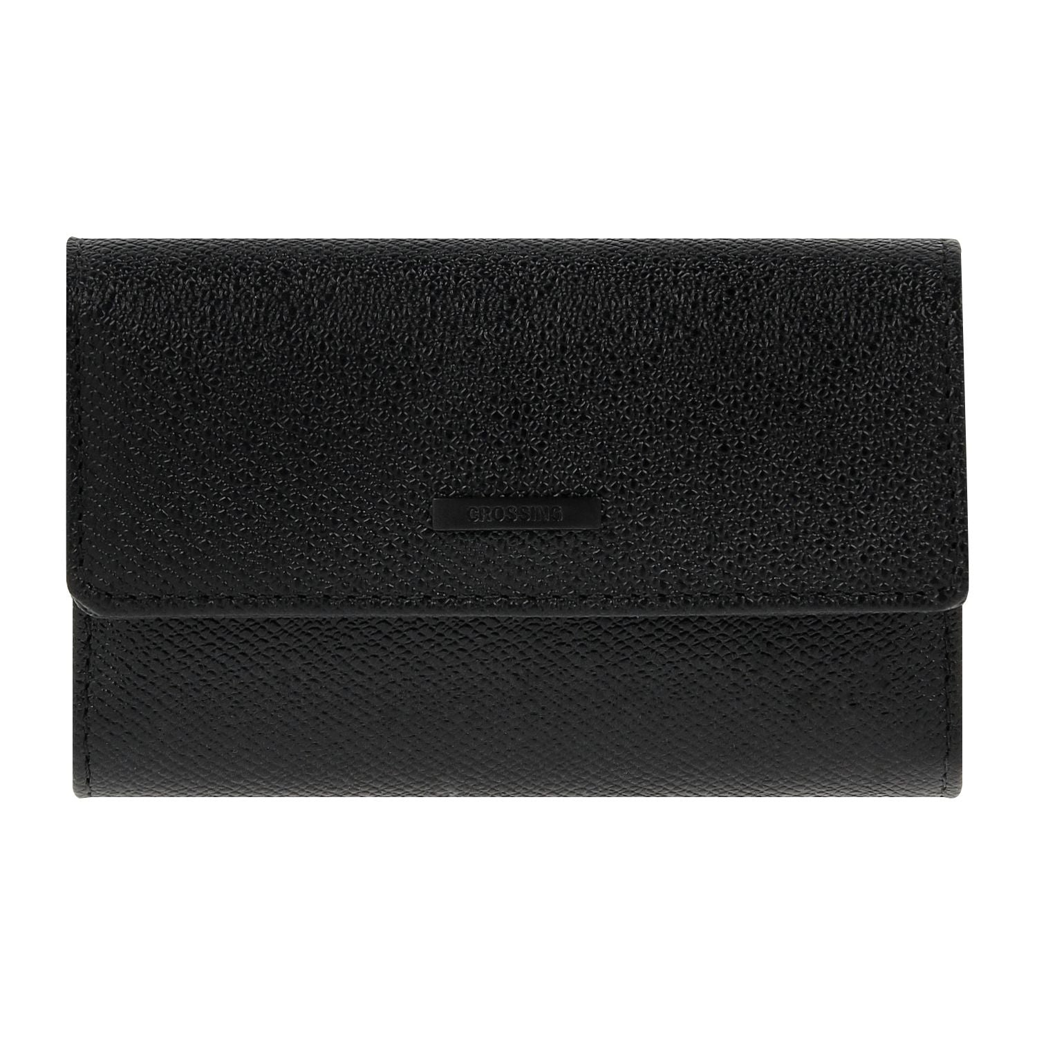 Crossing Elite Leather Key Holder With Card Pockets - Black