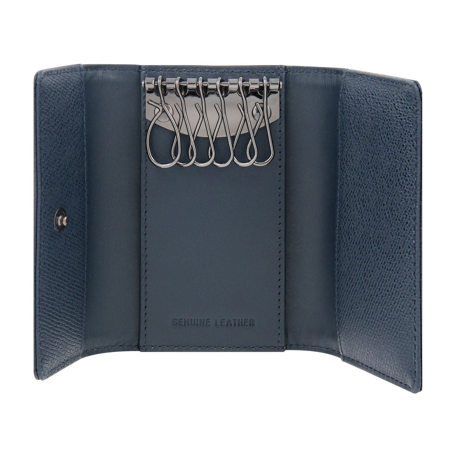Crossing Elite Leather Key Holder With Card Pockets - Jeans