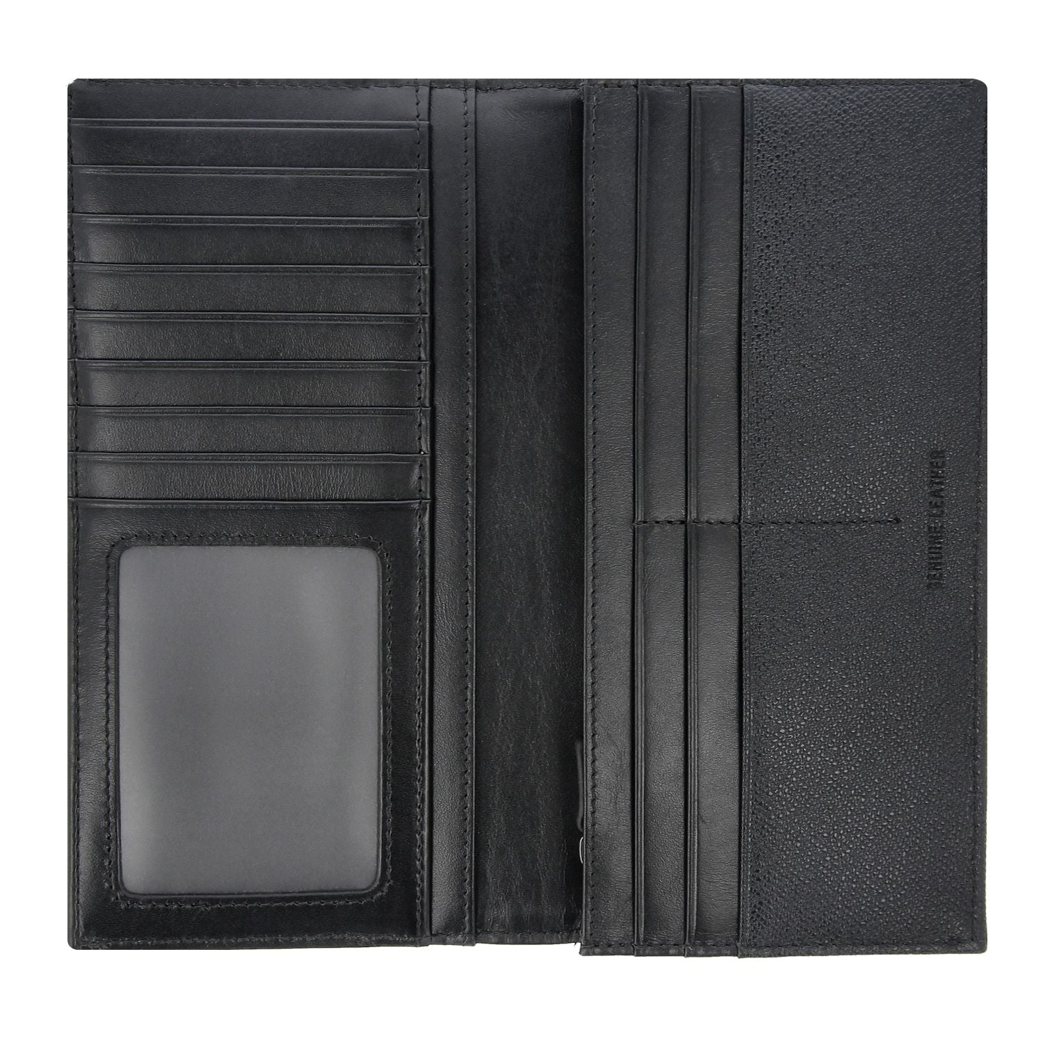 Crossing Elite Long Leather Wallet RFID - Black