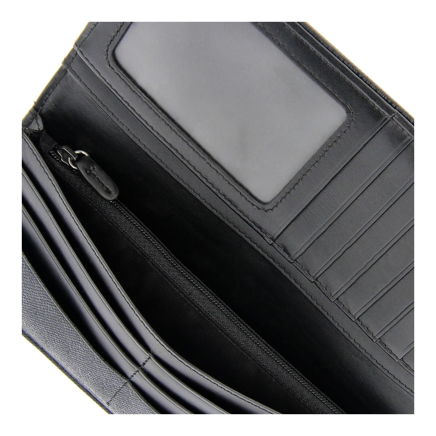 Crossing Elite Long Leather Wallet RFID - Black