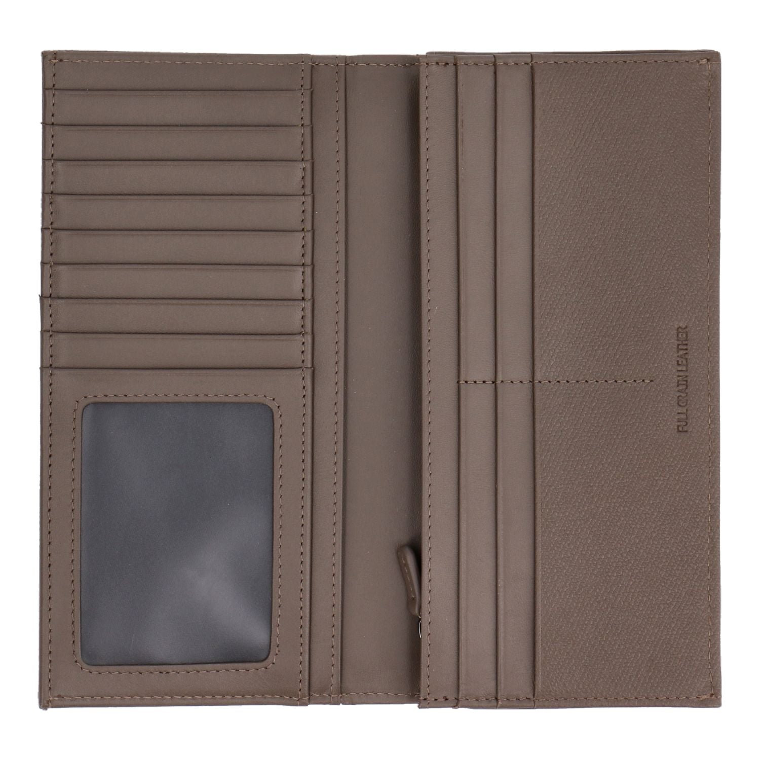 Crossing Elite Long Leather Wallet RFID - Dark Khaki