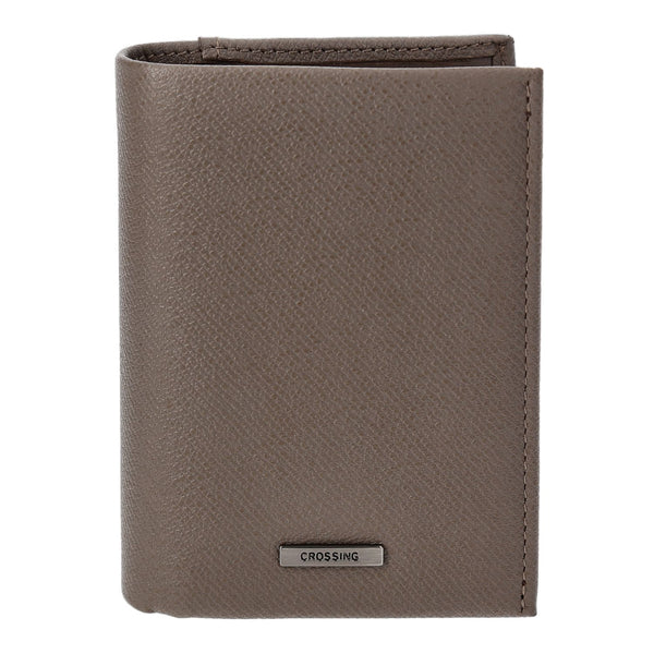 Crossing Elite Short Leather Wallet With Coin Pouch RFID - Dark Khaki