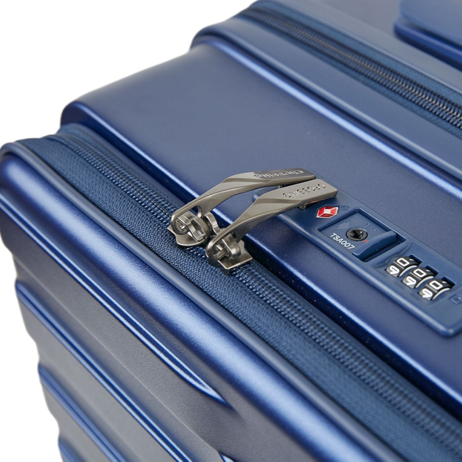 Crossing Groov Pc Trunk 20" Carry On Luggage With Front Access Opening - Stone Blue