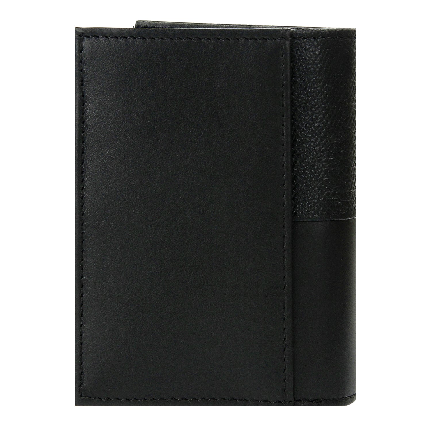 Crossing Infinite Short Leather Wallet With Coin Pouch RFID - Black