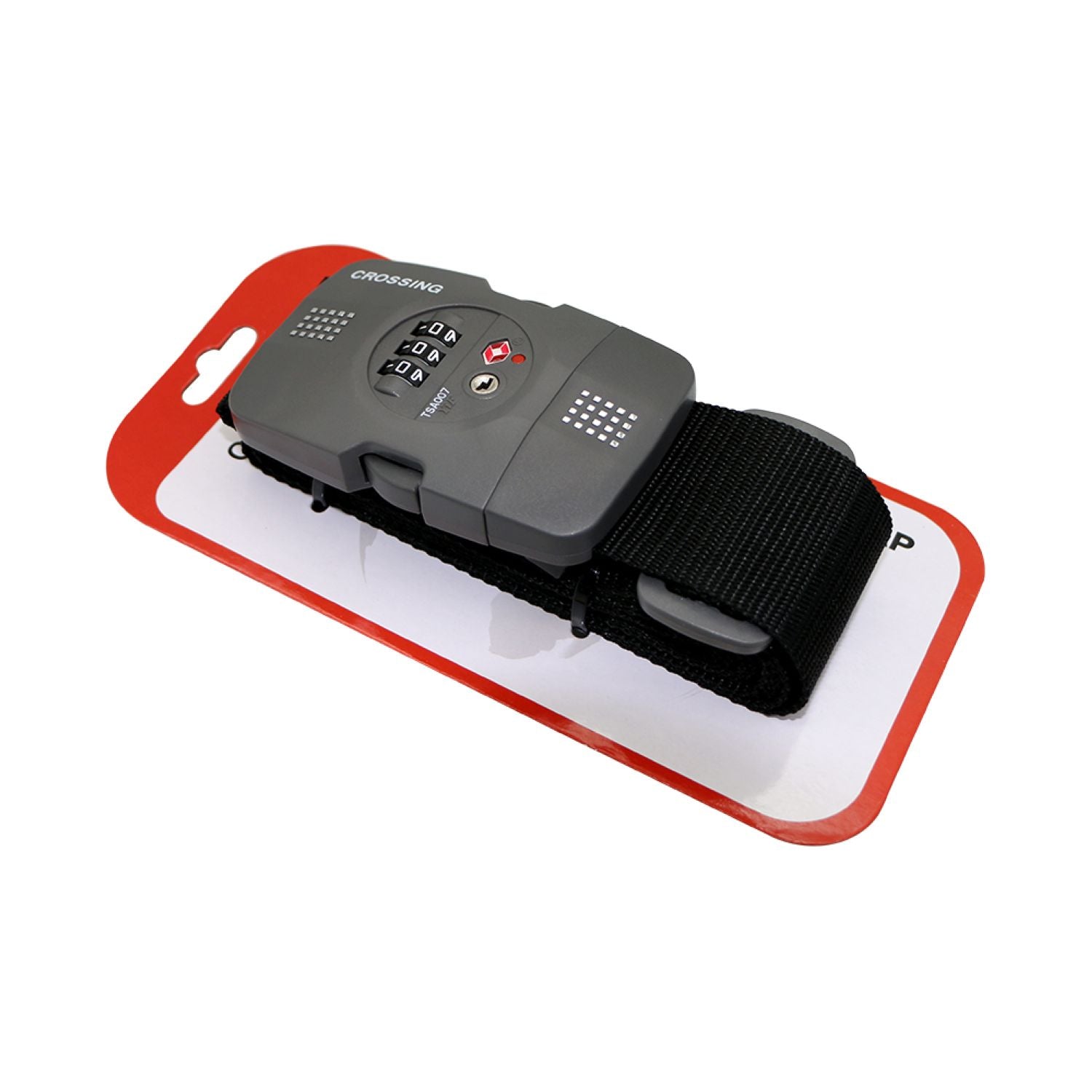 Crossing Luggage Strap With 3 Dial TSA Lock - Black