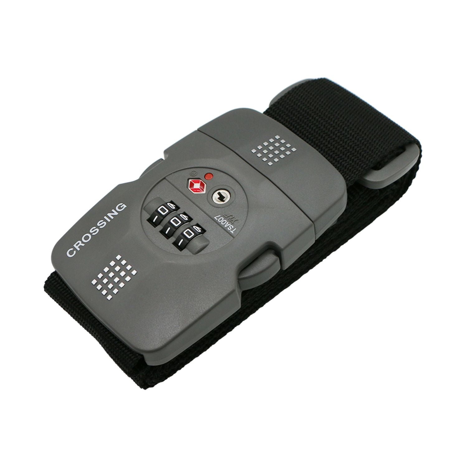 Crossing Luggage Strap With 3 Dial TSA Lock - Black