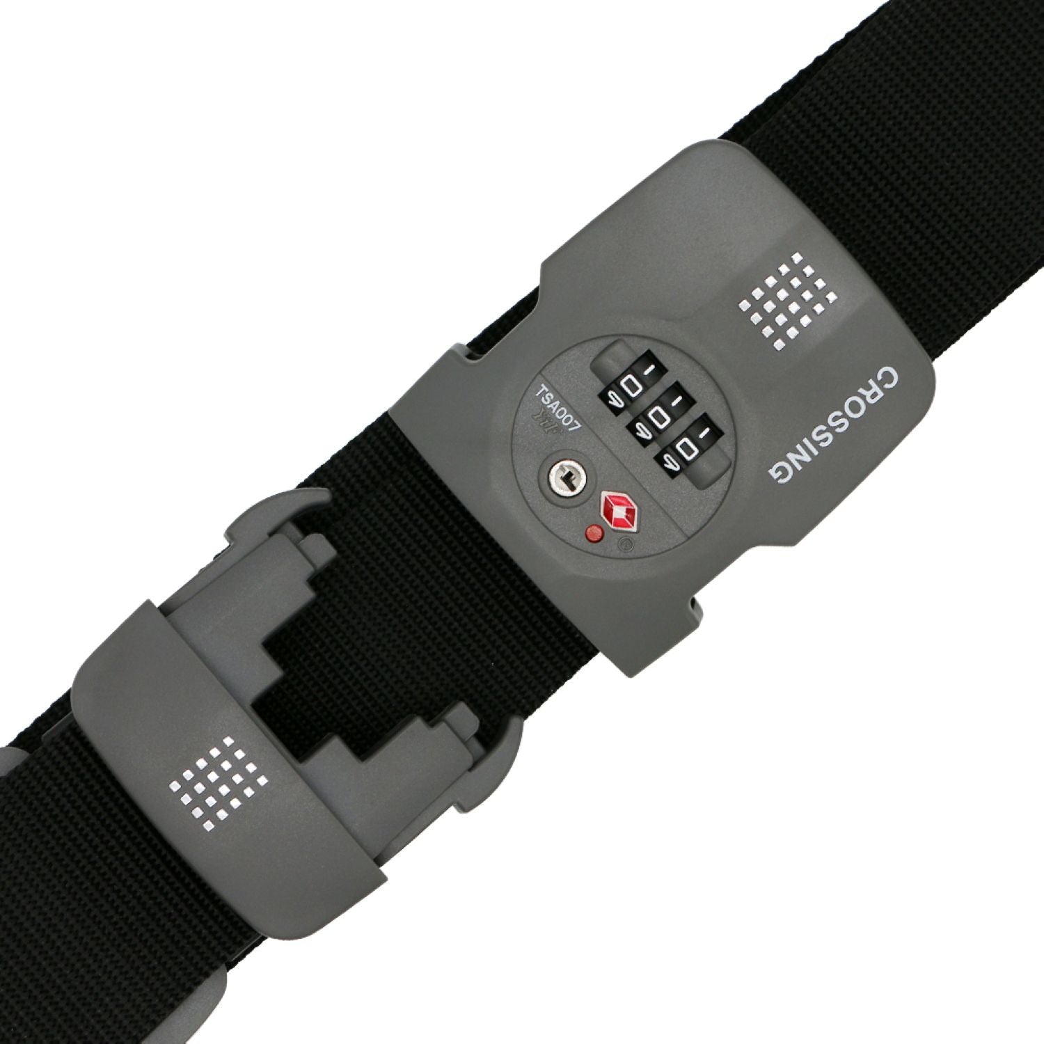 Crossing Luggage Strap With 3 Dial TSA Lock - Black