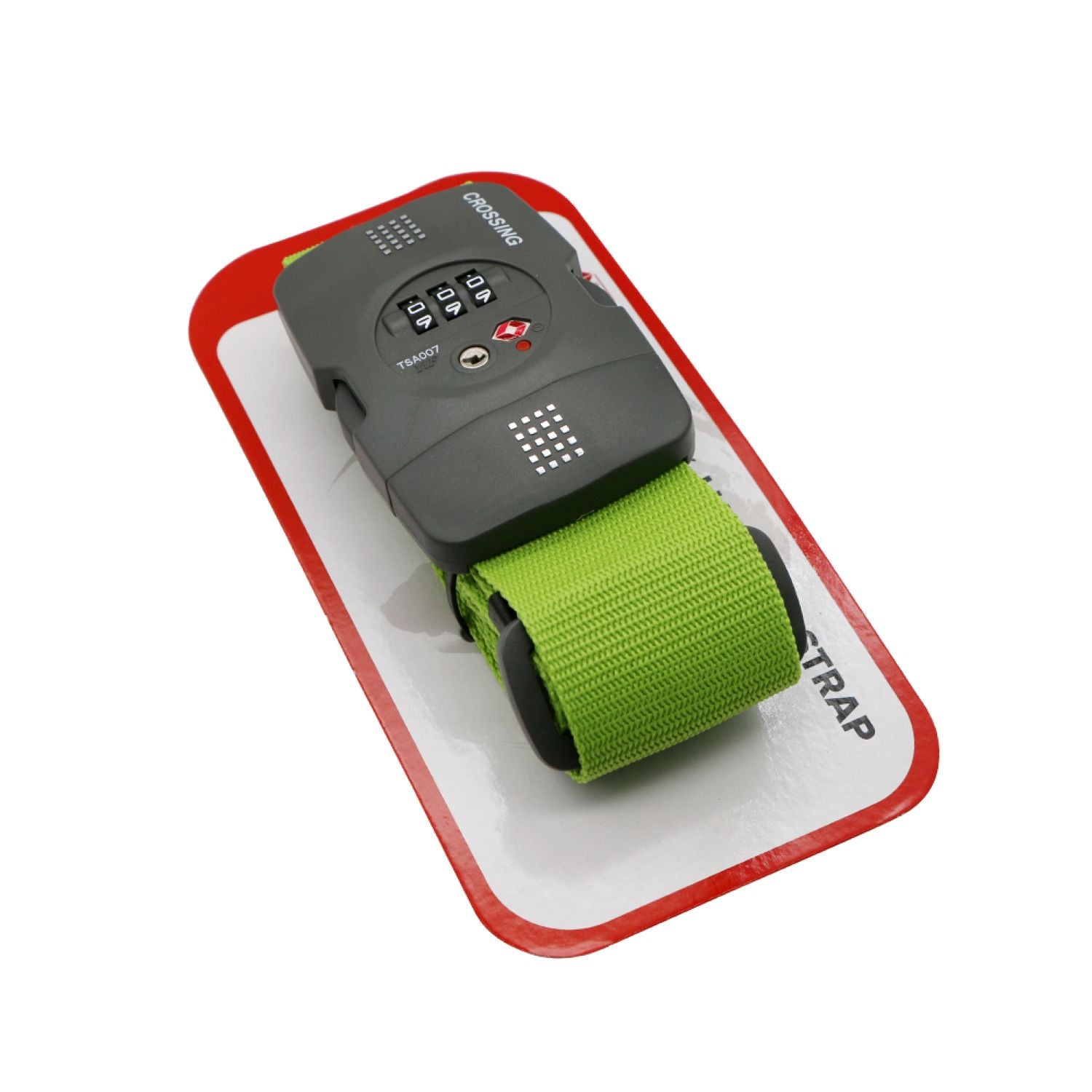 Crossing Luggage Strap With 3 Dial TSA Lock - Green
