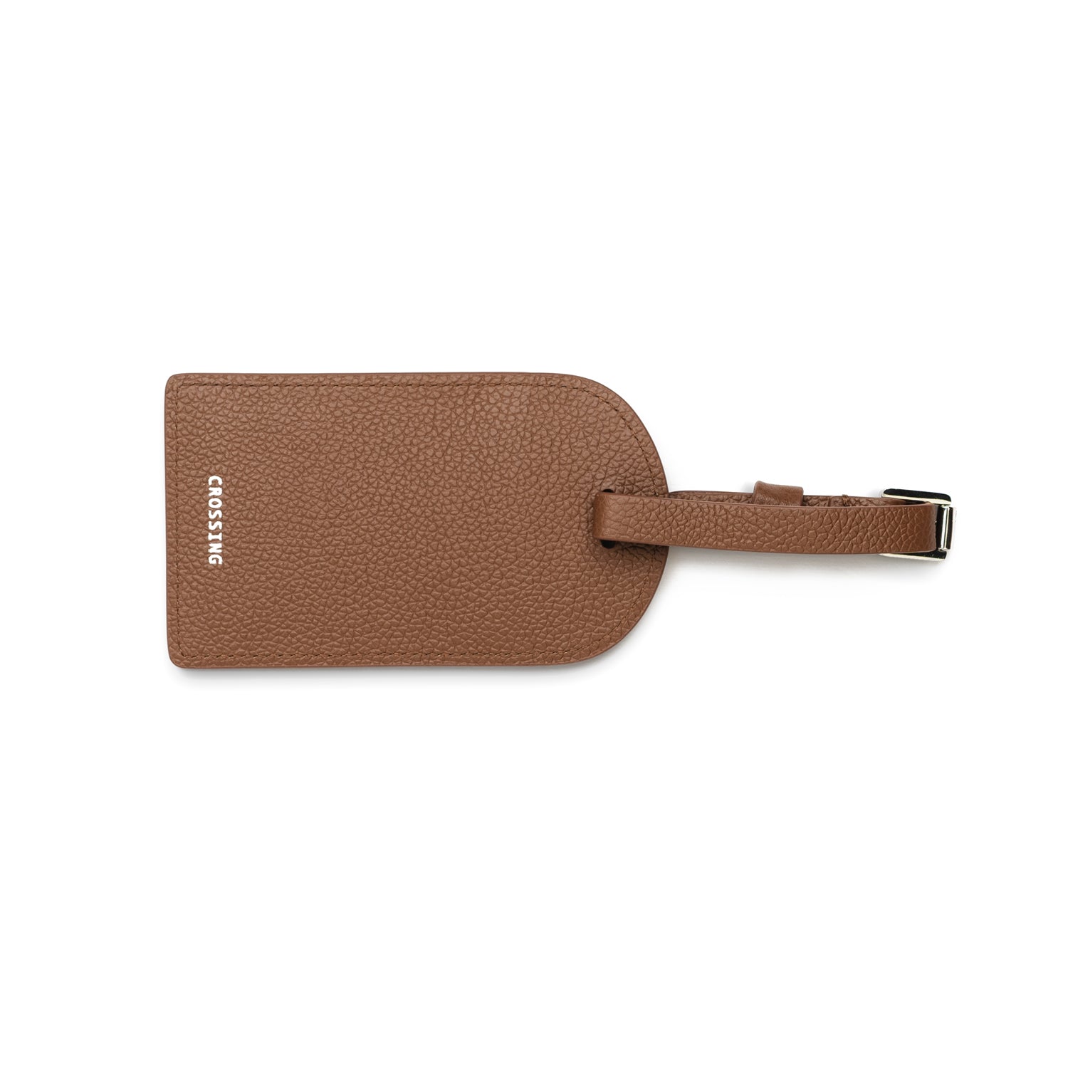 Crossing Milano Leather Luggage Tag - Barcoss Brown