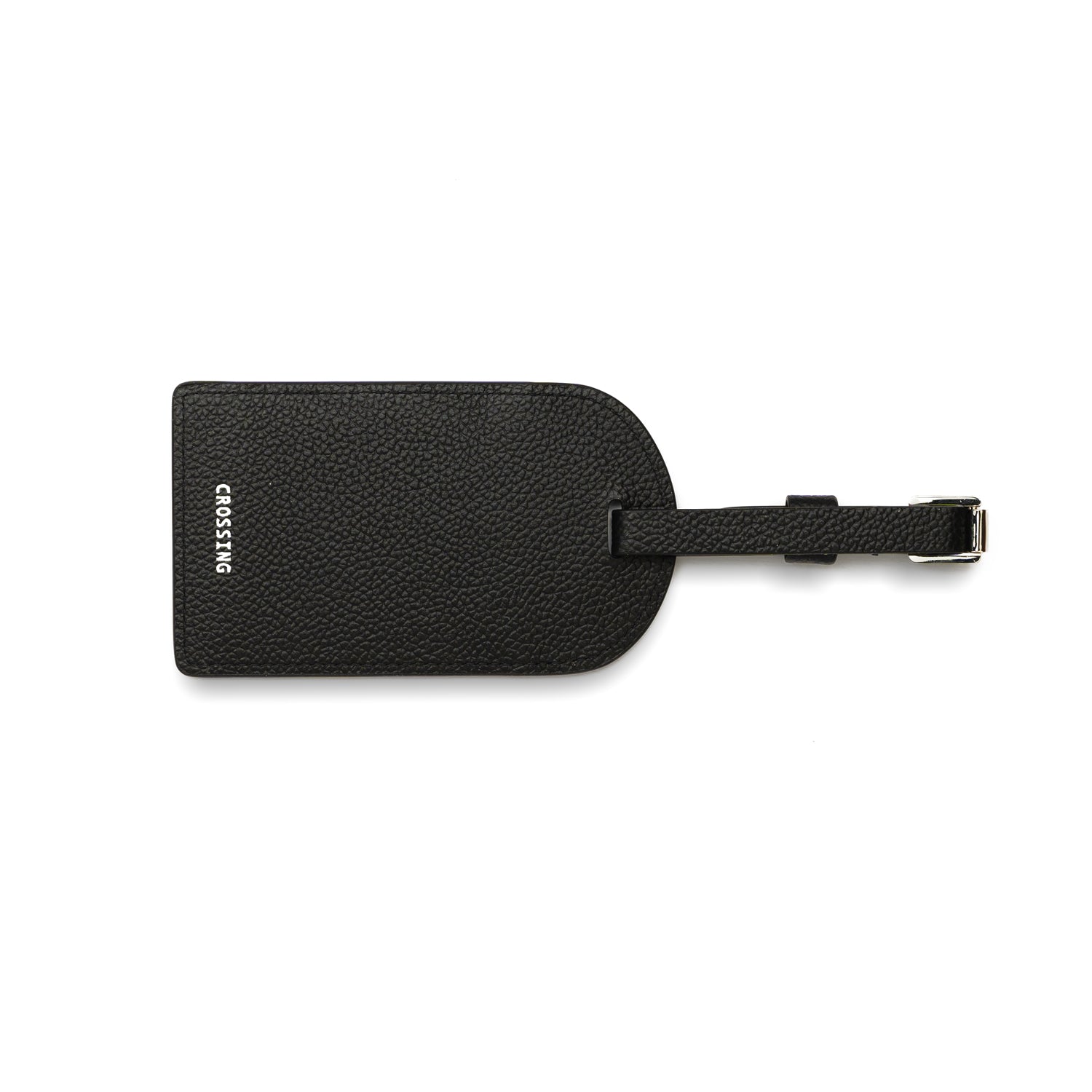 Crossing Milano Leather Luggage Tag - Black