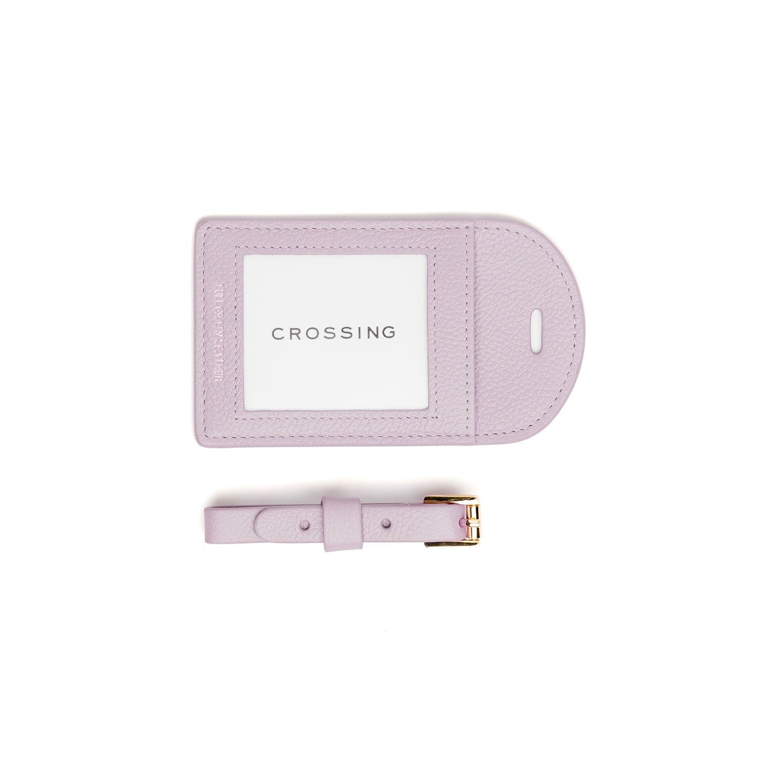 Crossing Milano Leather Luggage Tag - Lavender
