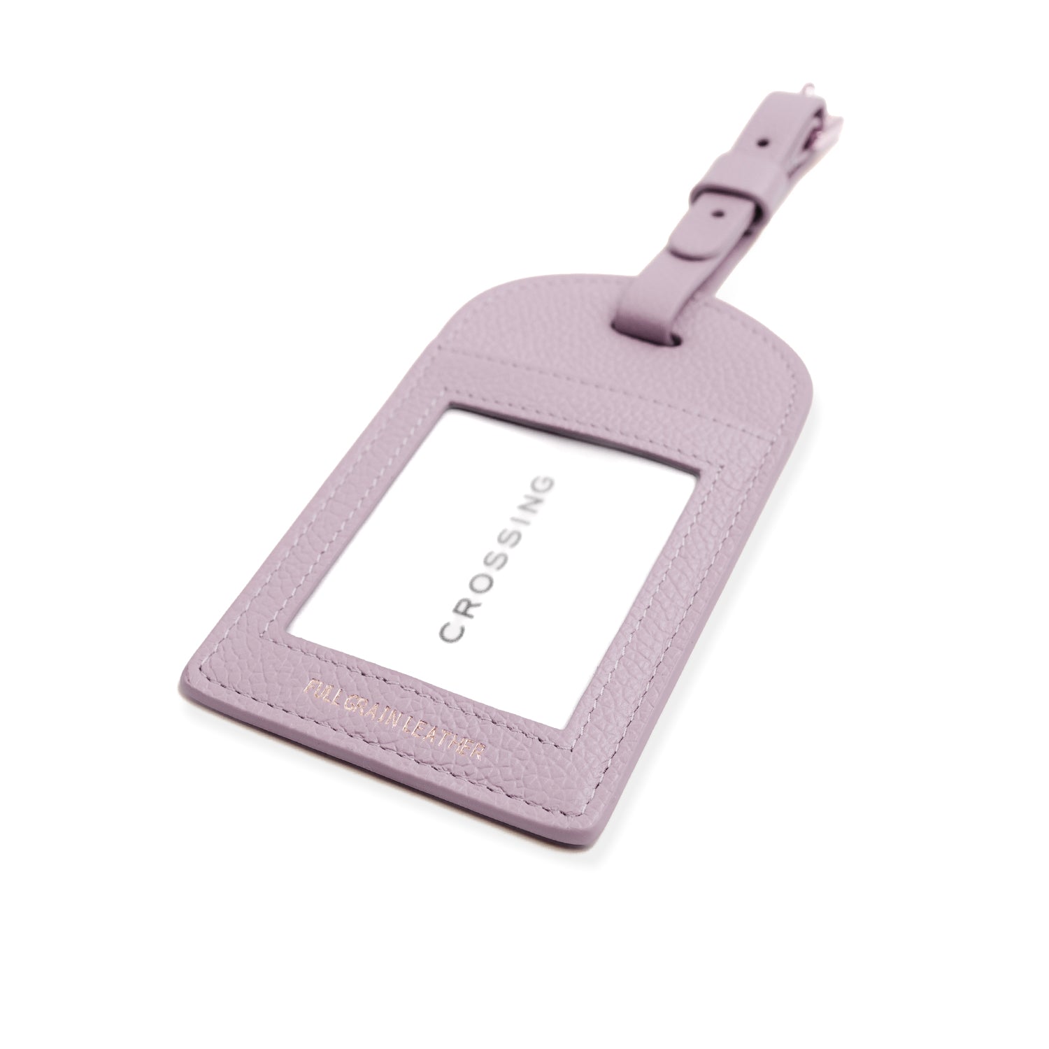 Crossing Milano Leather Luggage Tag - Lavender