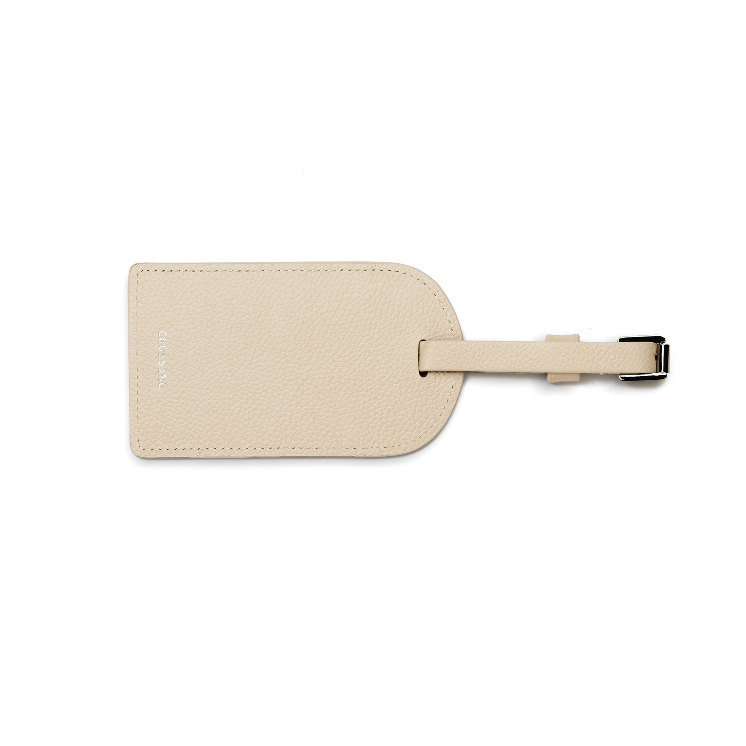 Crossing Milano Leather Luggage Tag - New Sand