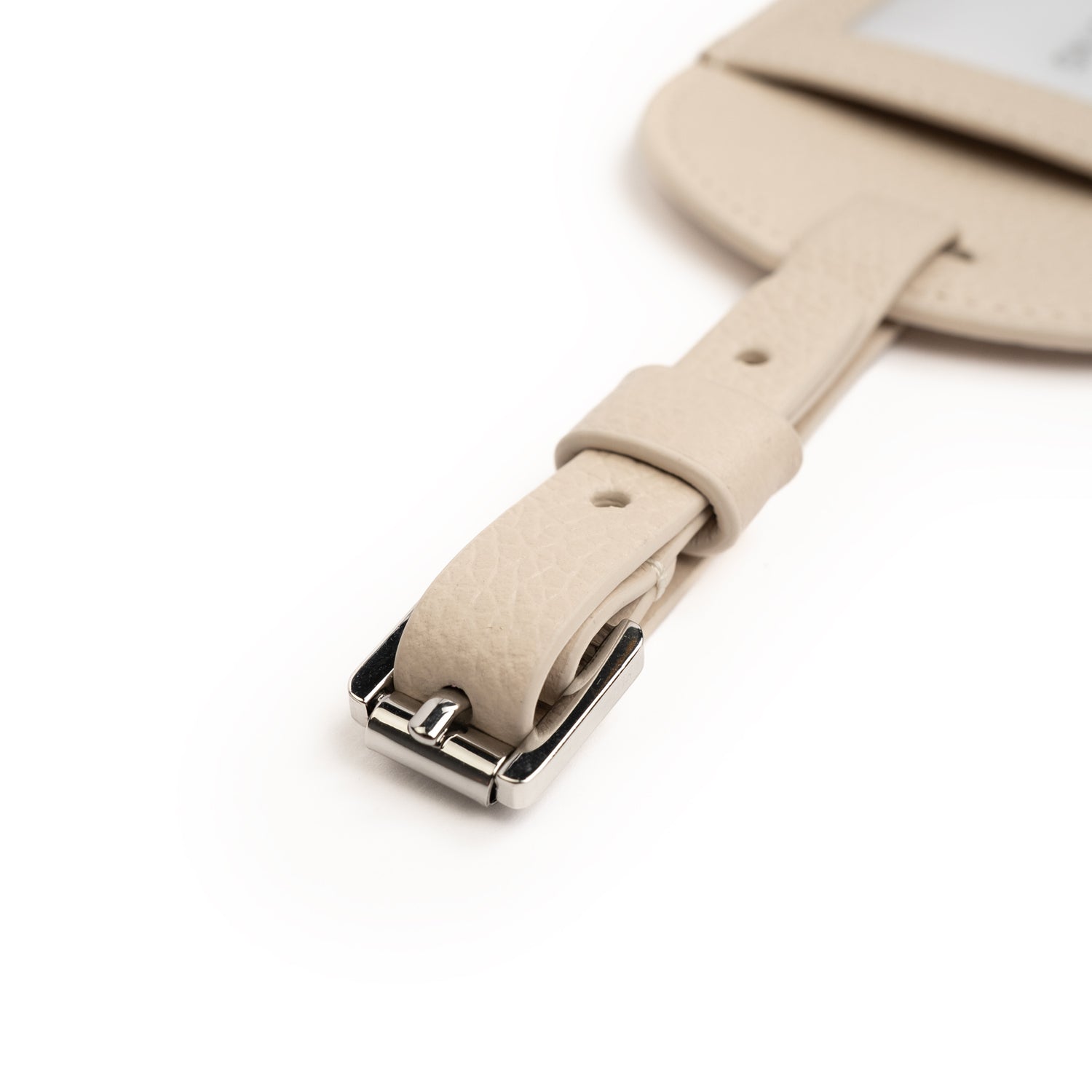 Crossing Milano Leather Luggage Tag - New Sand