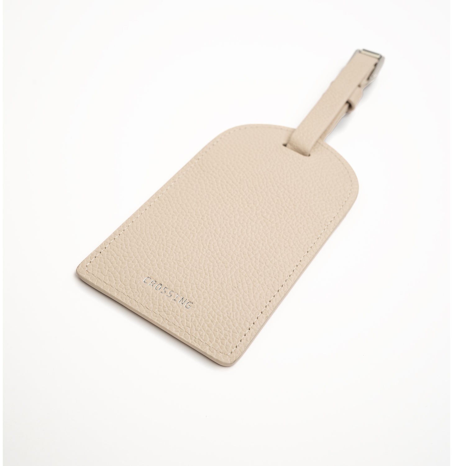 Crossing Milano Leather Luggage Tag - New Sand