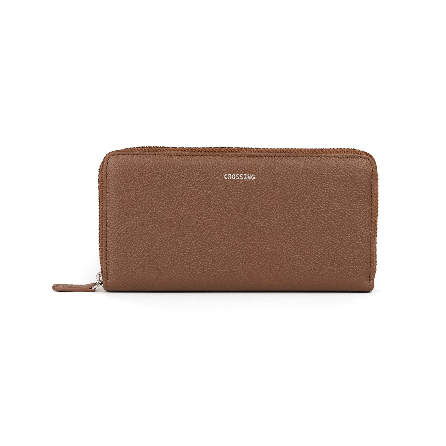 Crossing Milano Long Zip Wallet RFID - Barcoss Brown