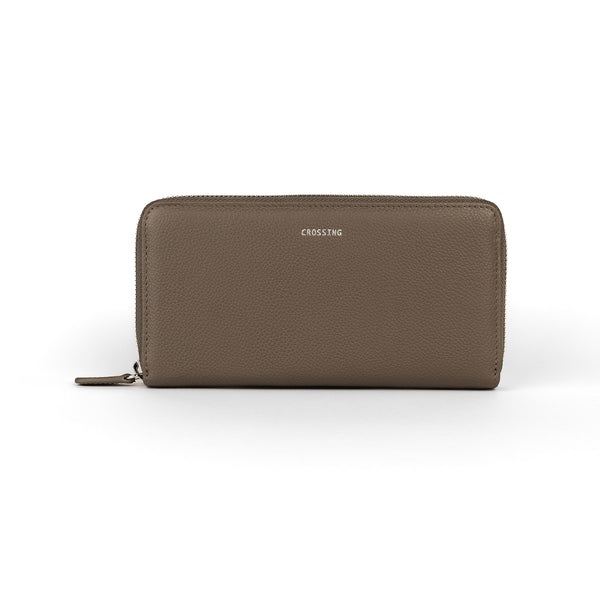 Crossing Milano Long Zip Wallet RFID - Dark Khaki