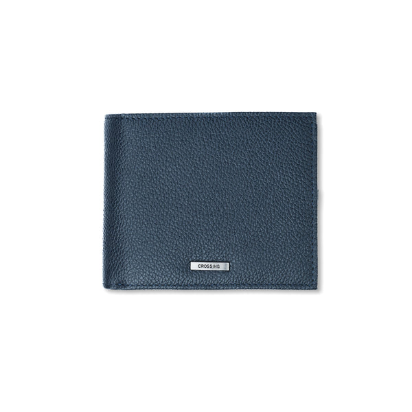 Crossing Milano Voyager Bi-Fold Wallet With Flap and Coin Pouch RFID - Dark Navy