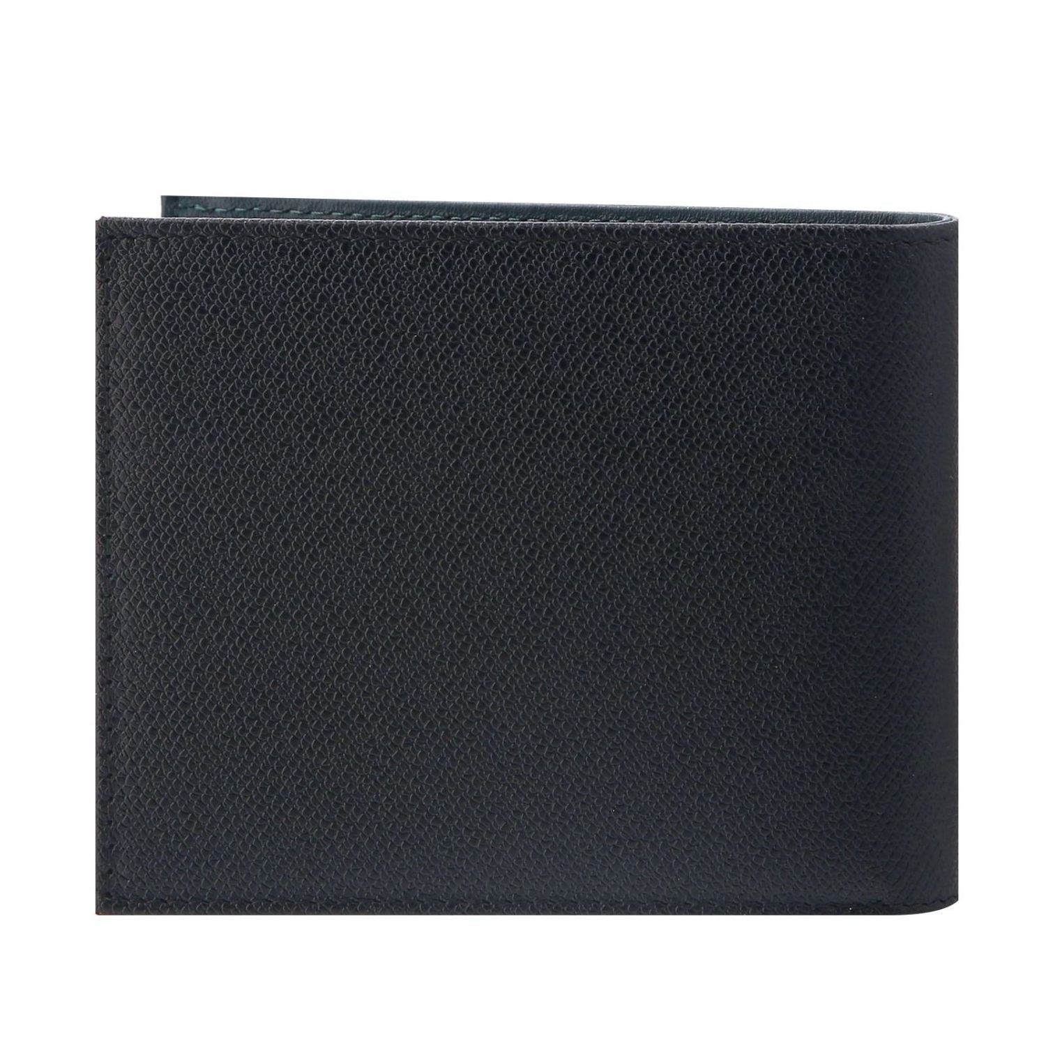 Crossing Modish Bi-fold Leather Wallet RFID - Black/Teal