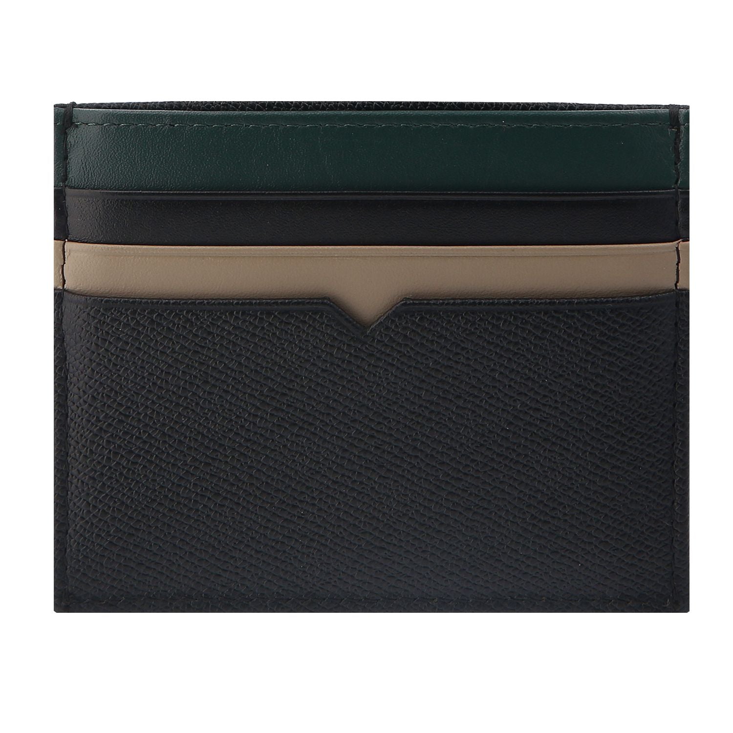 Crossing Modish Leather Coin Pouch With Card Case - Black/Teal