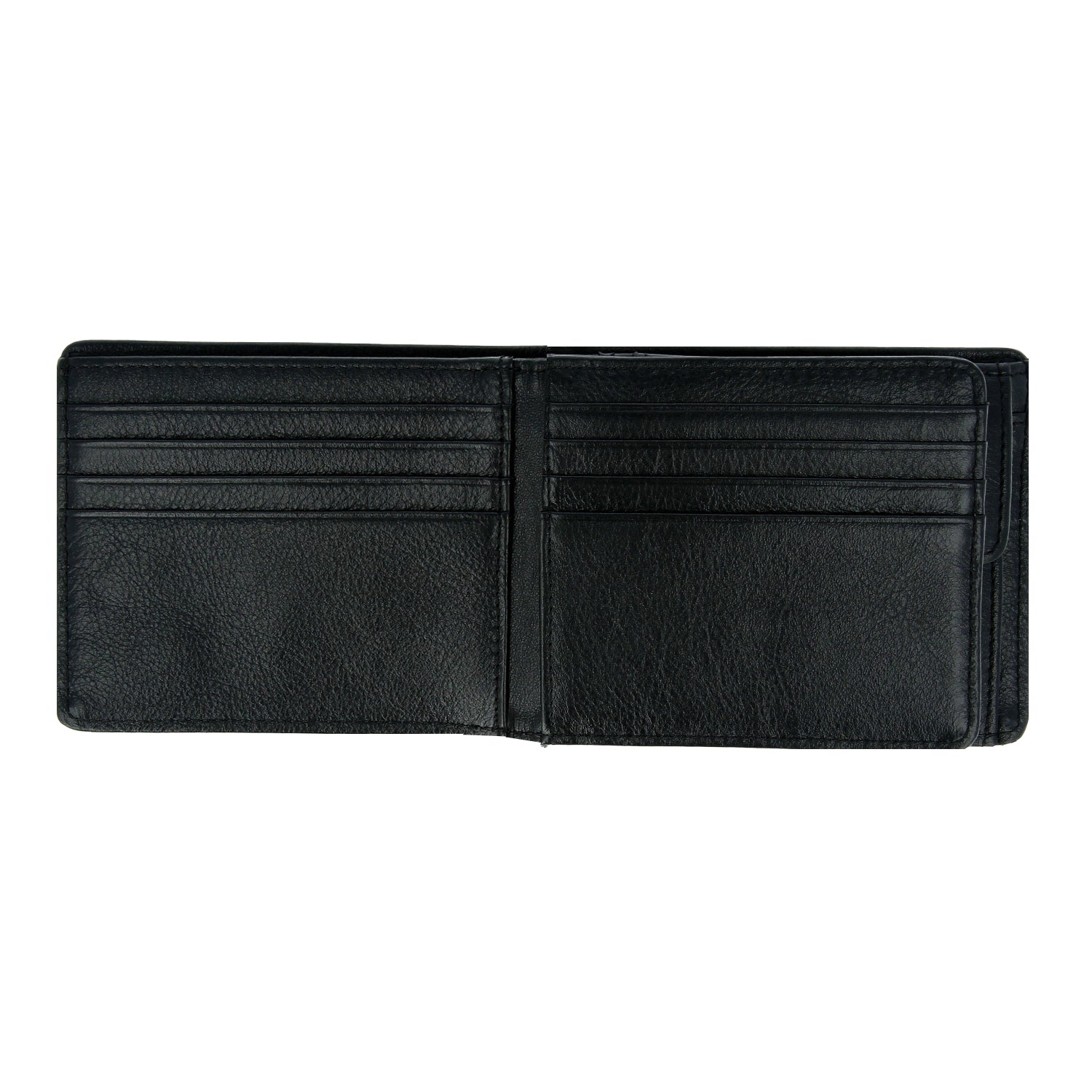 Crossing Prime Bi-Fold Nappa Leather Wallet With Flap And Coin Pouch - Black