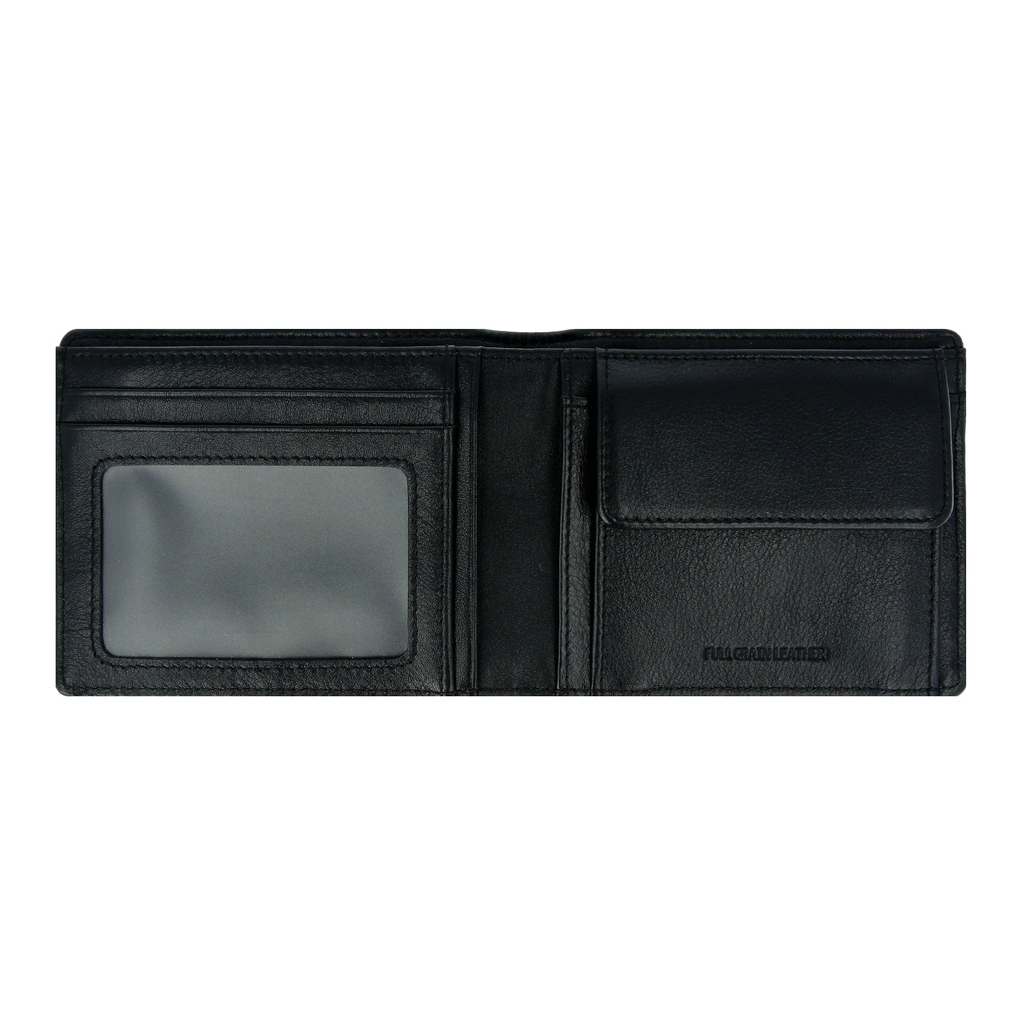 Crossing Prime Bi-Fold Nappa Leather Wallet With Window/Coin Pocket And Zip - Black