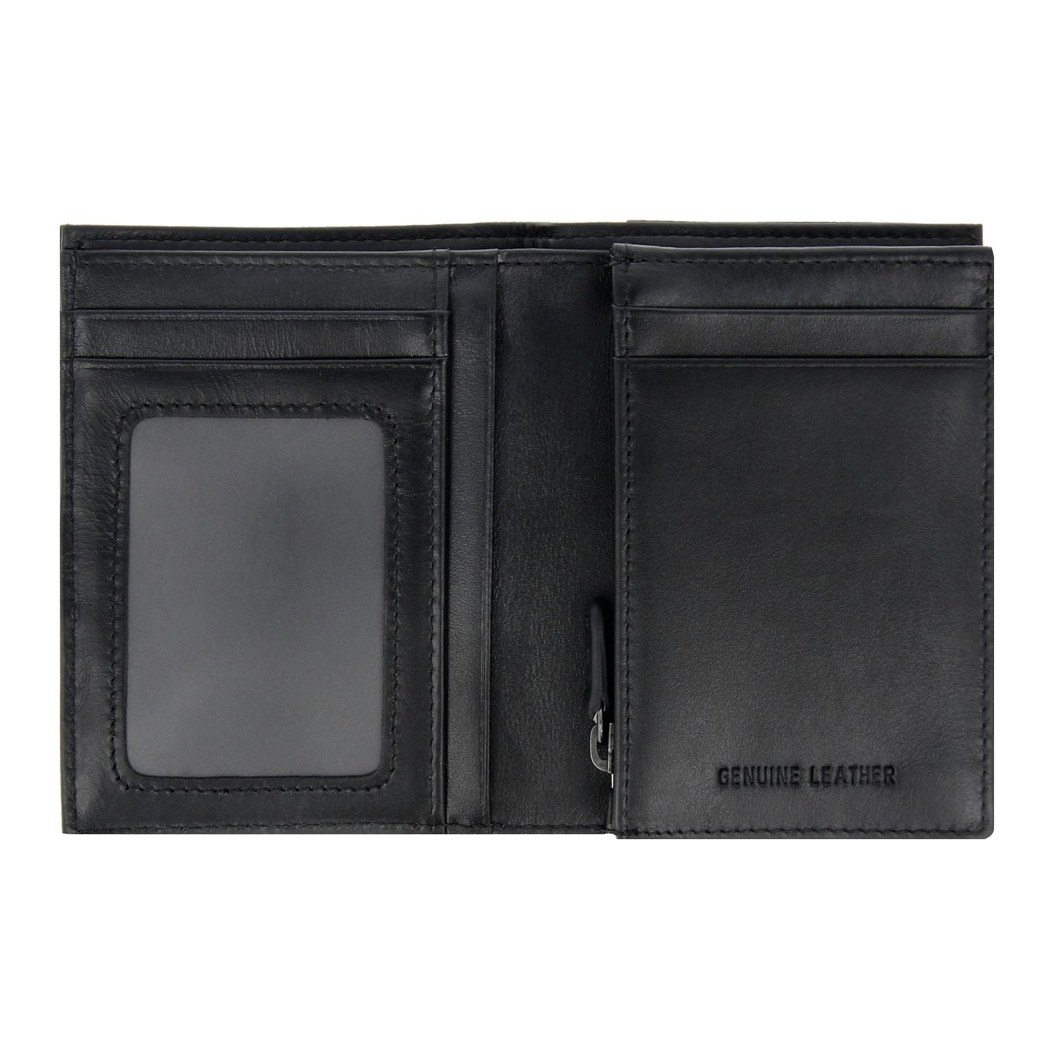 Crossing Riforma Short Leather Wallet With Coin Pouch RFID - Black