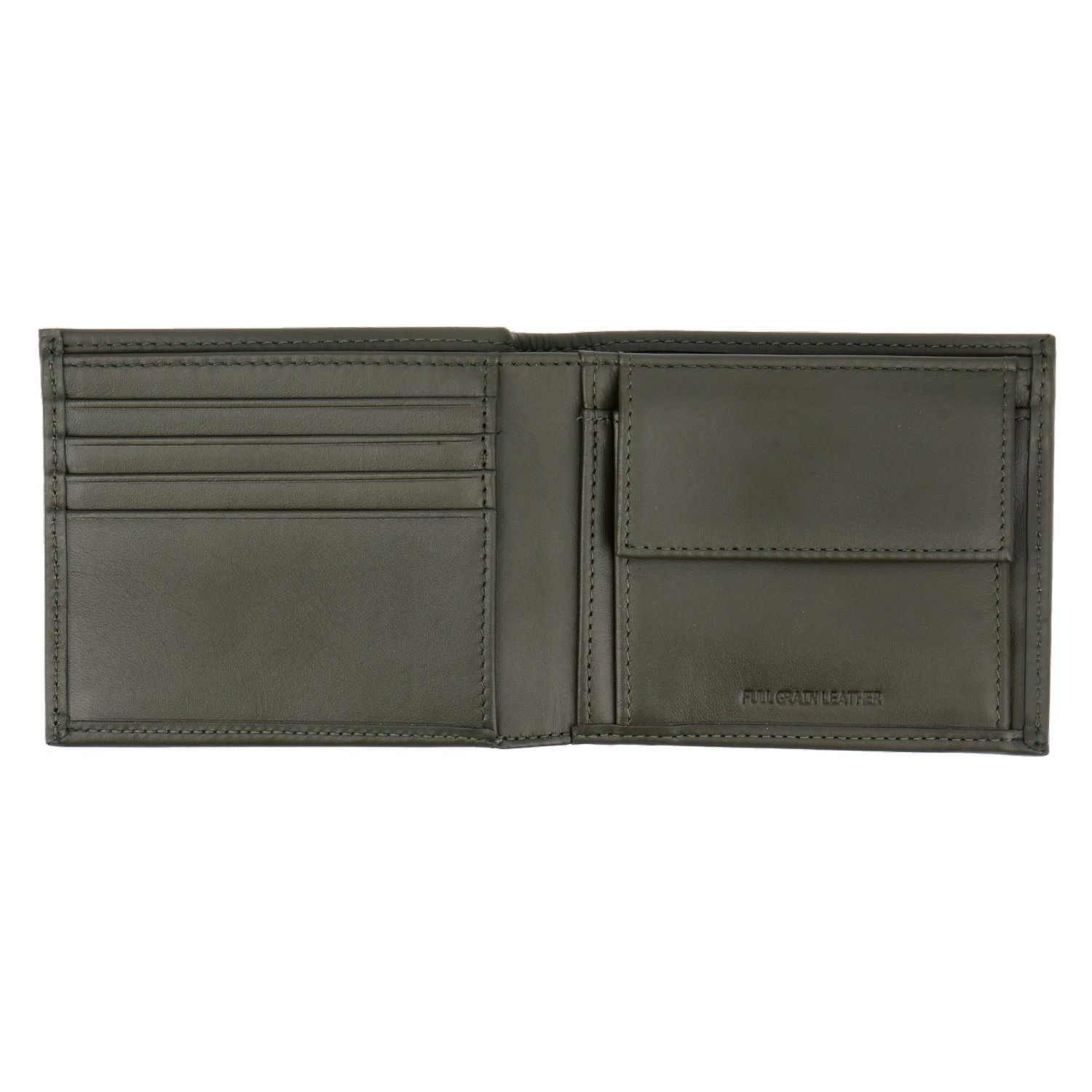 Crossing Sydney Bi-Fold Leather Wallet With Coin Pocket Rfid- Khaki
