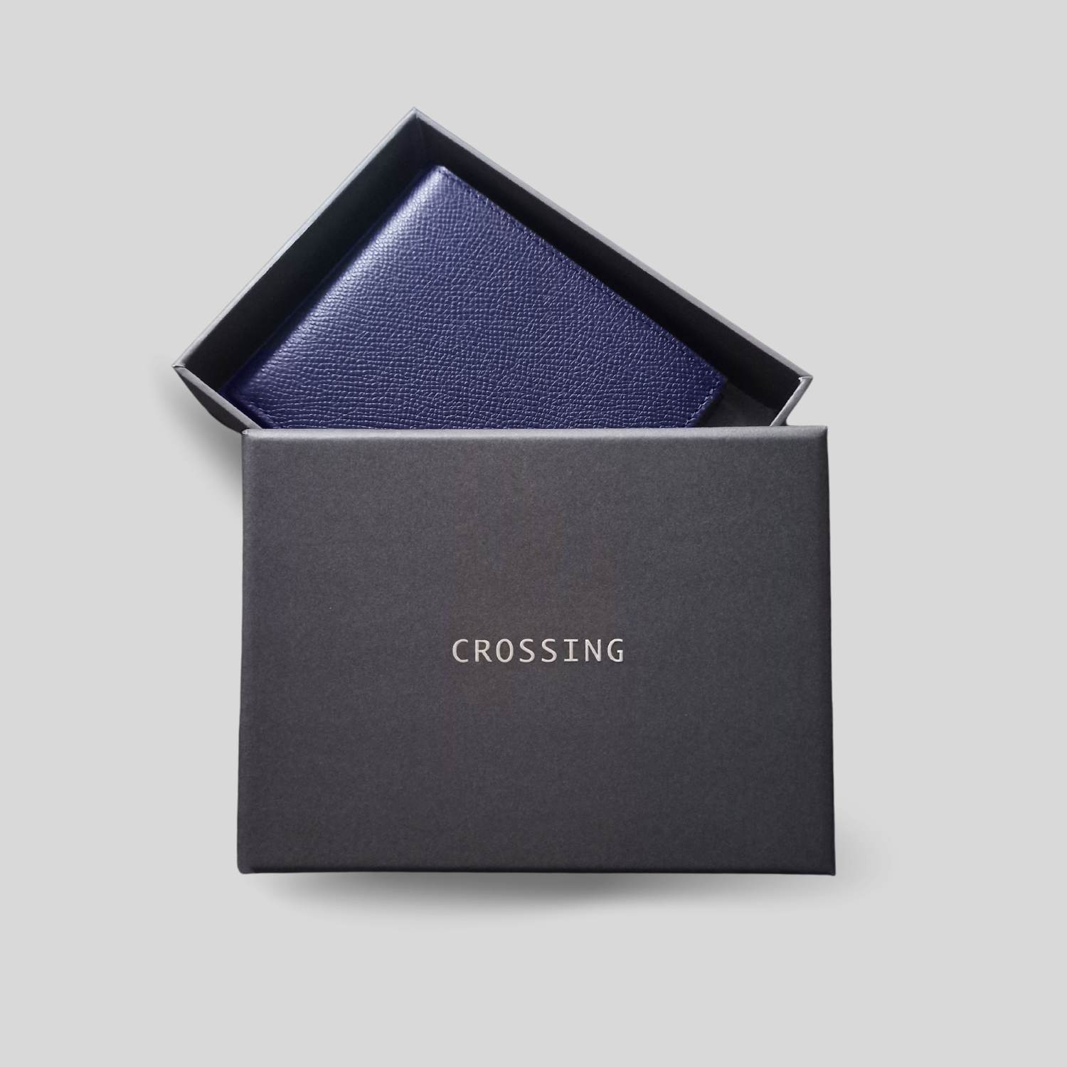Crossing Infinite Bi-Fold Leather Wallet With Window And Coin Pocket RFID - Blue