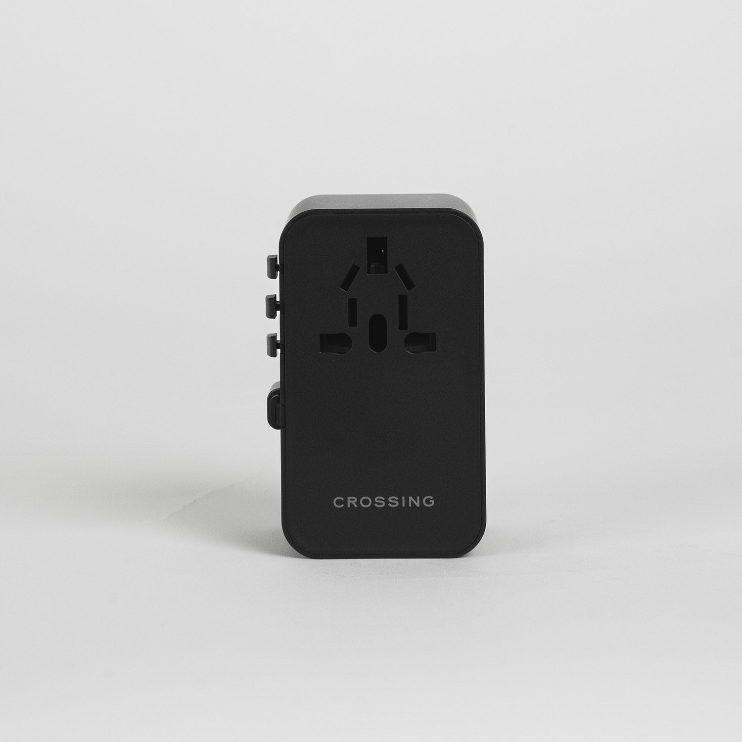 Crossing World Travel Adaptor 70W with 2 X USB-A + 2 X USB-C with Built-In Type C Cable - Black