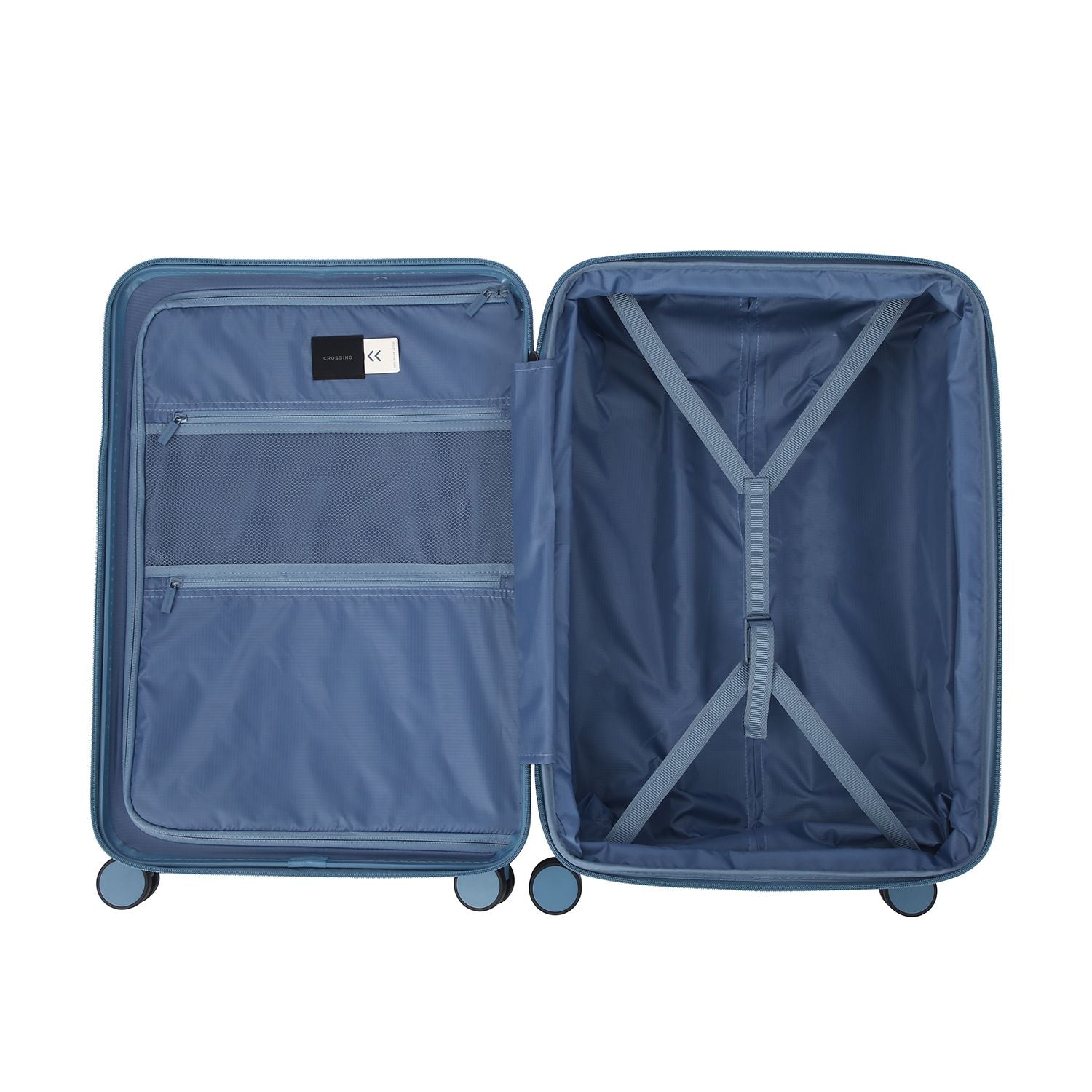 Crossing Vive Polycarbonate Expandable Medium Luggage T25 - Blue