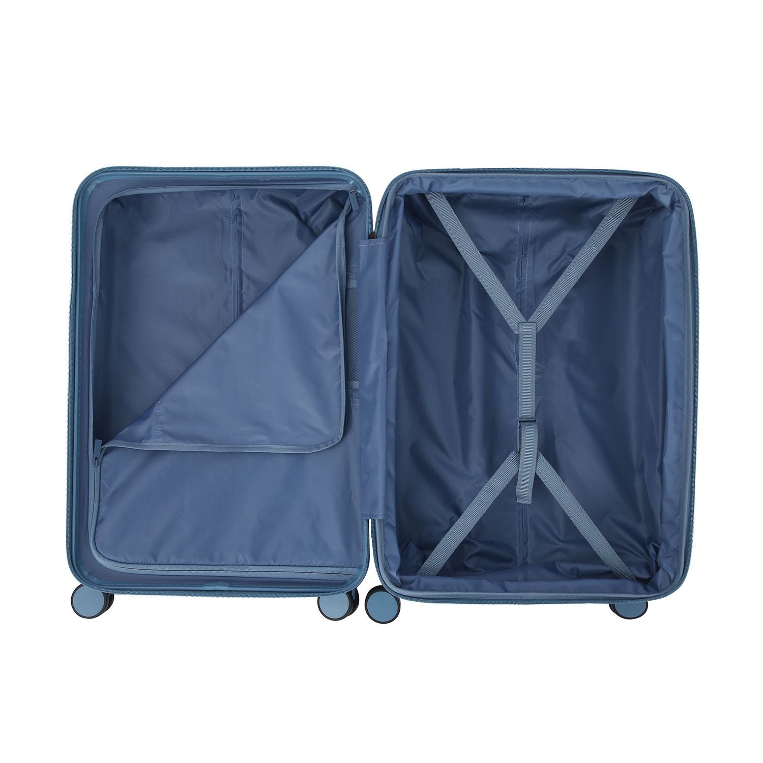 Crossing Vive Polycarbonate Expandable Medium Luggage T25 - Blue