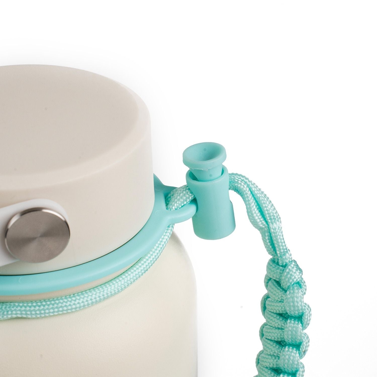 Crossing Paracord Bottle Carrier Strap with Carabiner - Aqua