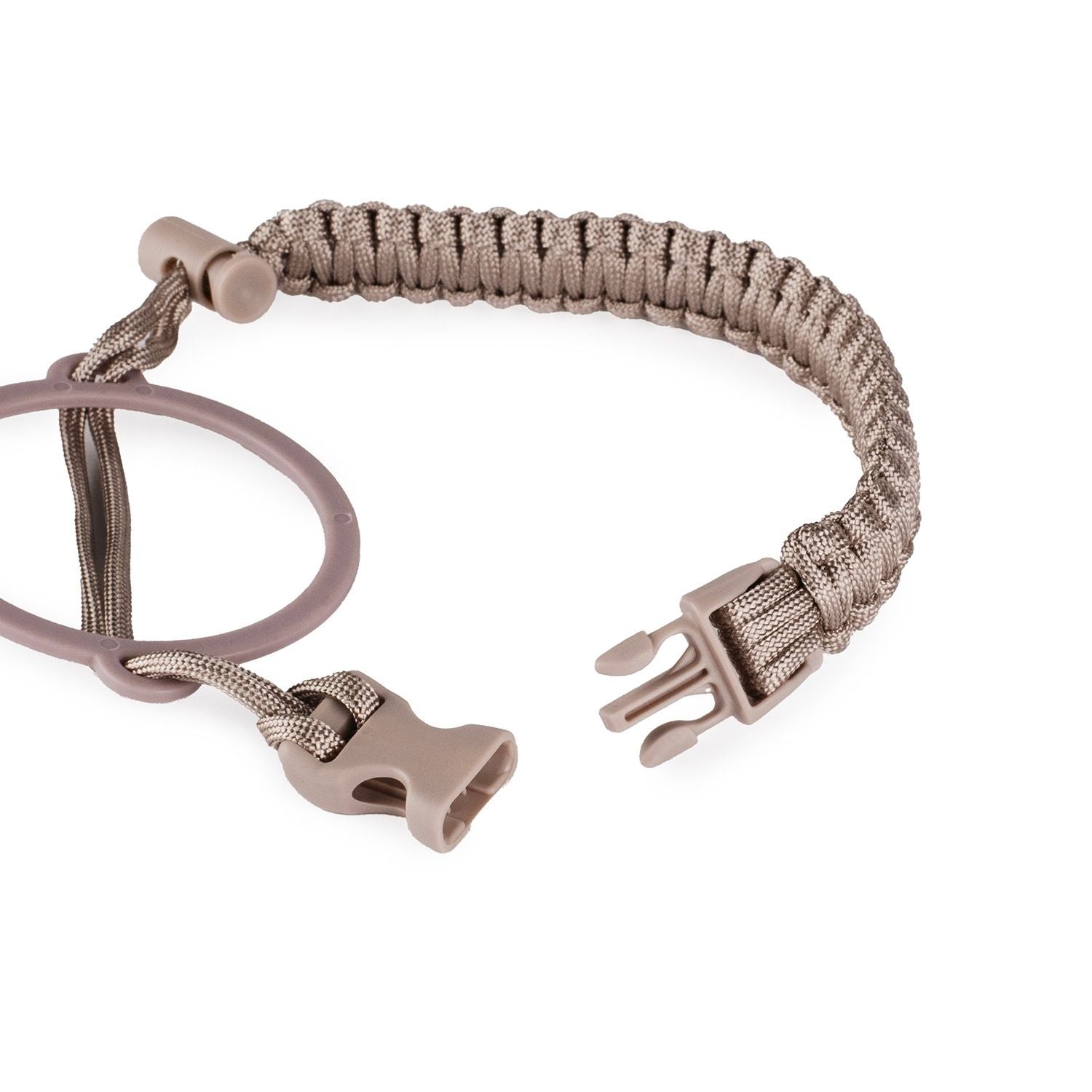 Crossing Paracord Bottle Carrier Strap with Carabiner - Beige