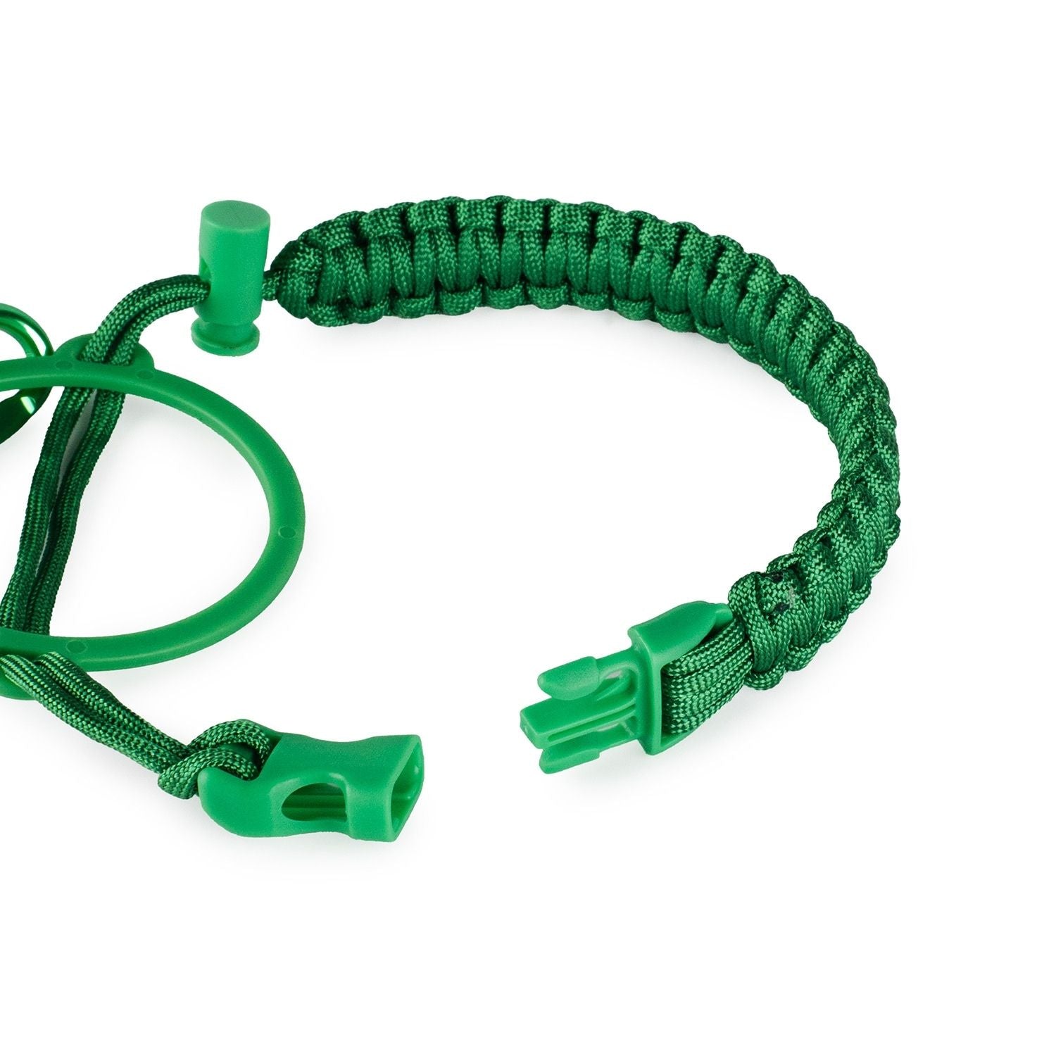 Crossing Paracord Bottle Carrier Strap with Carabiner - Bright Green