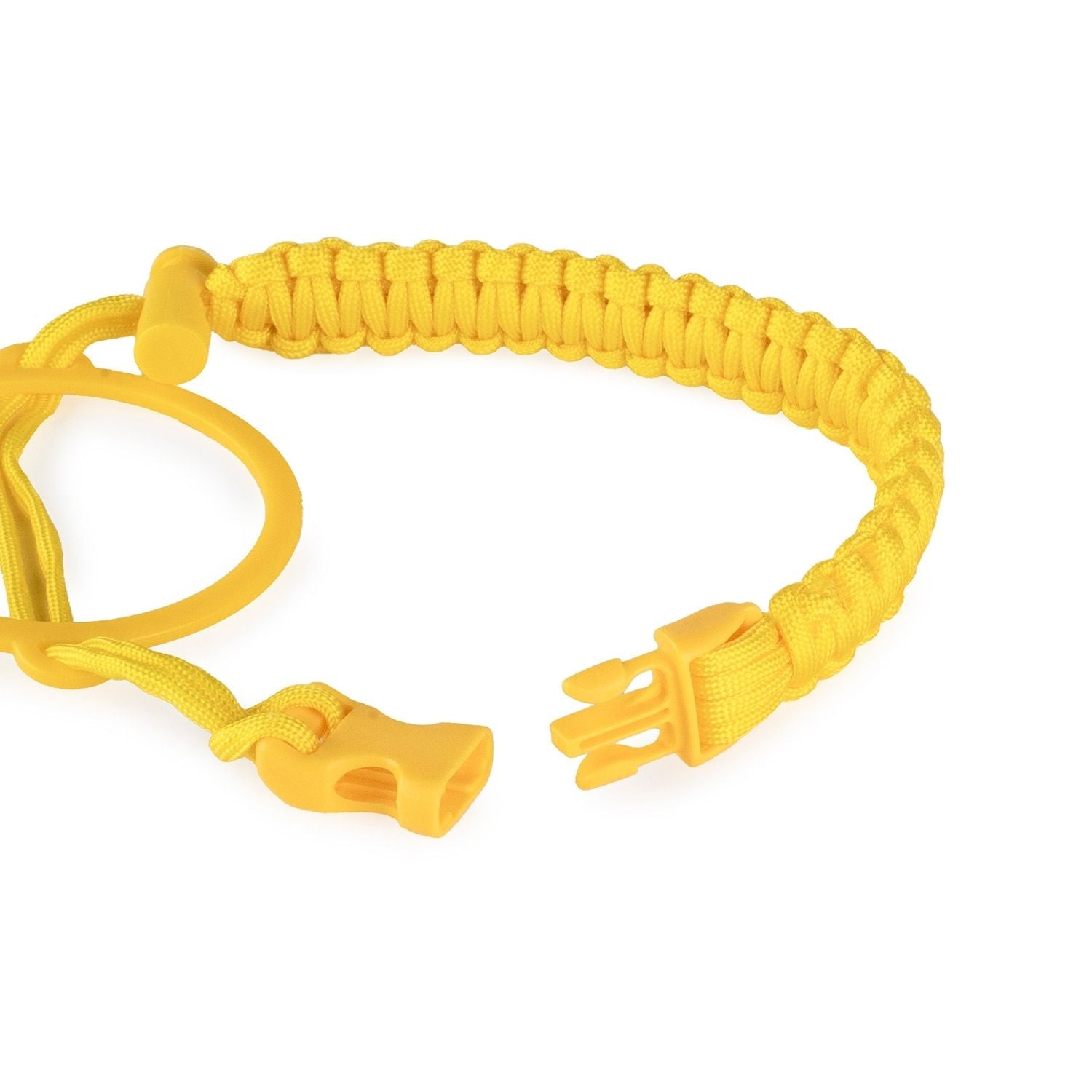Crossing Paracord Bottle Carrier Strap with Carabiner - Yellow
