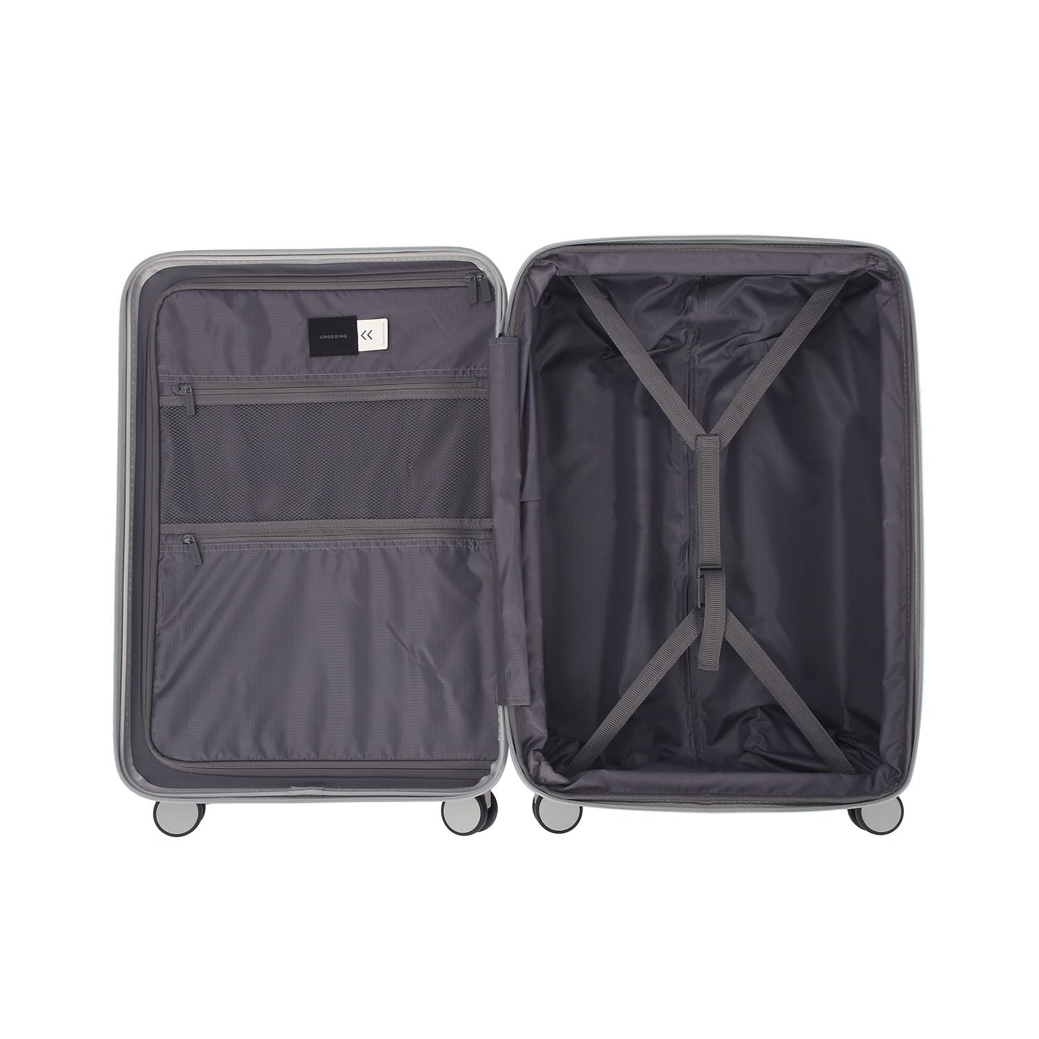 Crossing Vive Polycarbonate Expandable Medium Luggage T25 - Grey