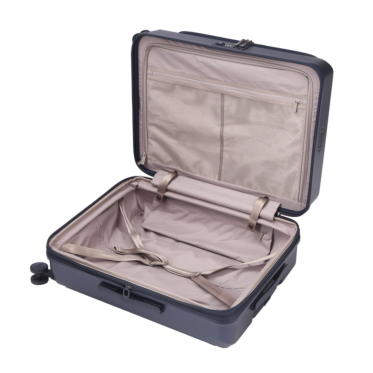 CROSSING INVI 25" Medium Expandable Luggage With Front & Middle Access V3 - Dark Blue