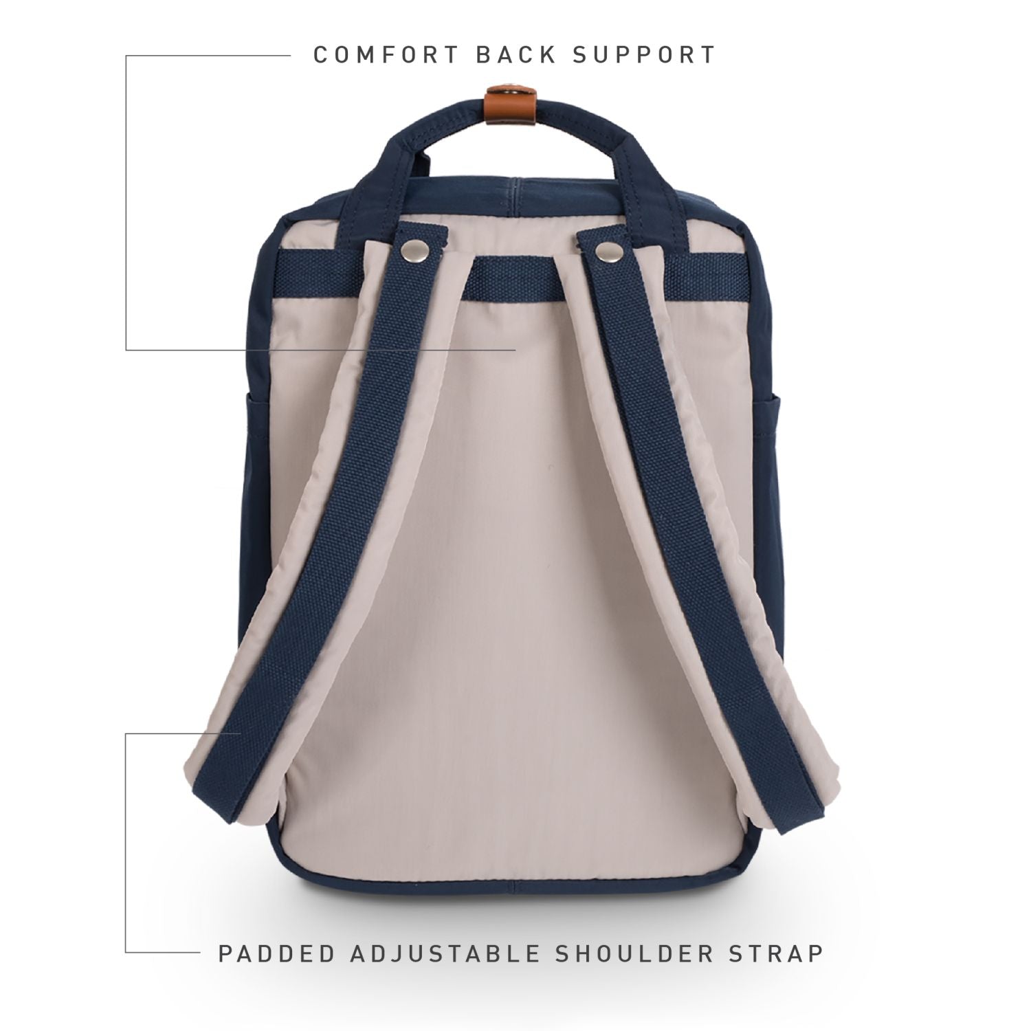 Doughnut Macaroon - Ivory X Navy