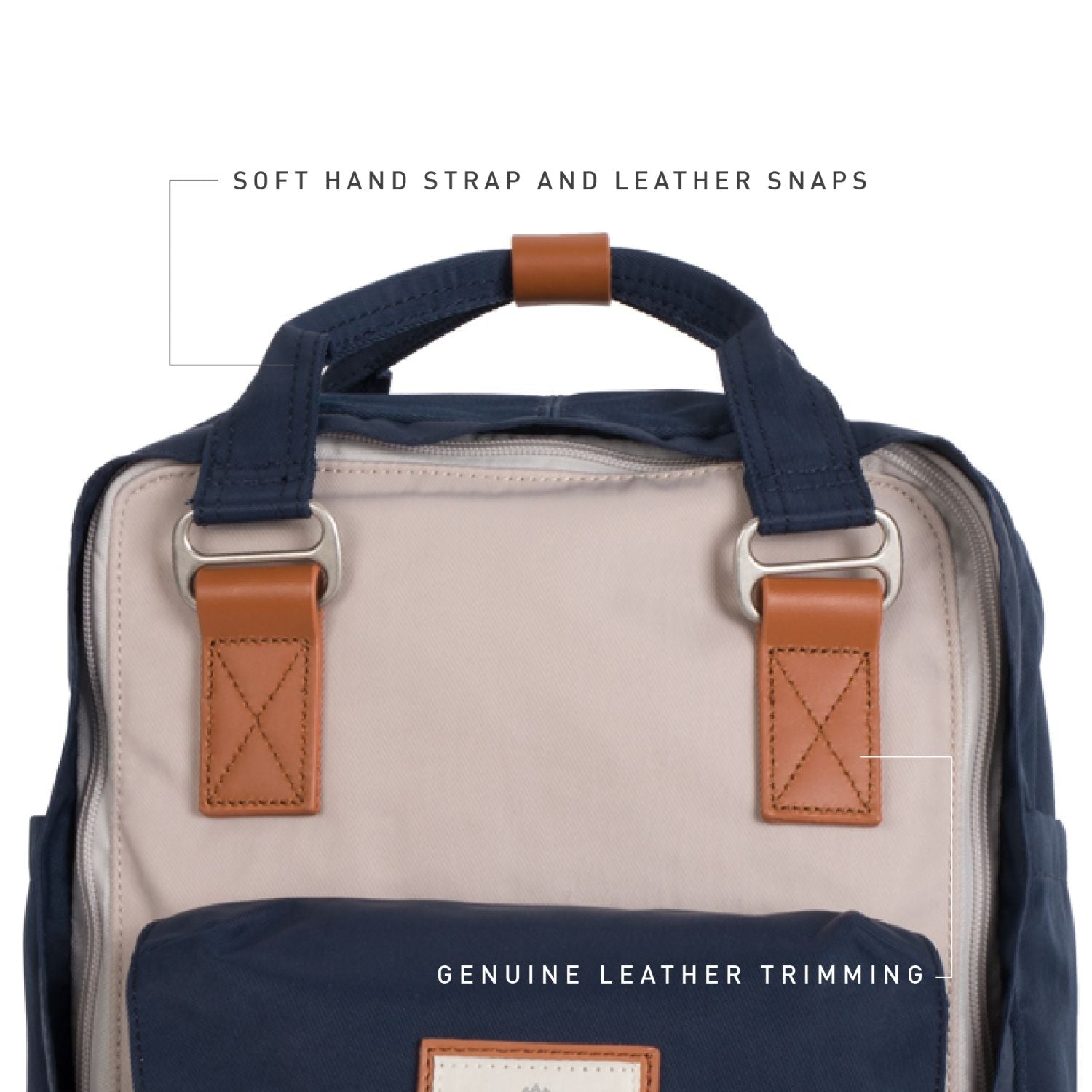 Doughnut Macaroon - Ivory X Navy