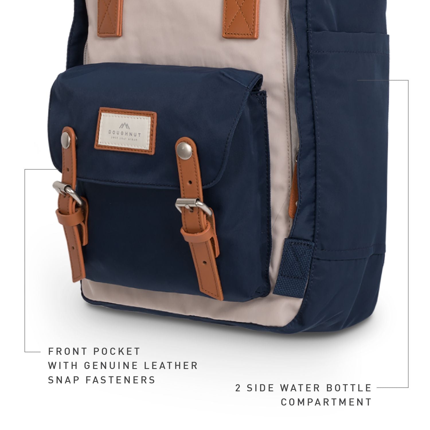 Doughnut Macaroon - Ivory X Navy