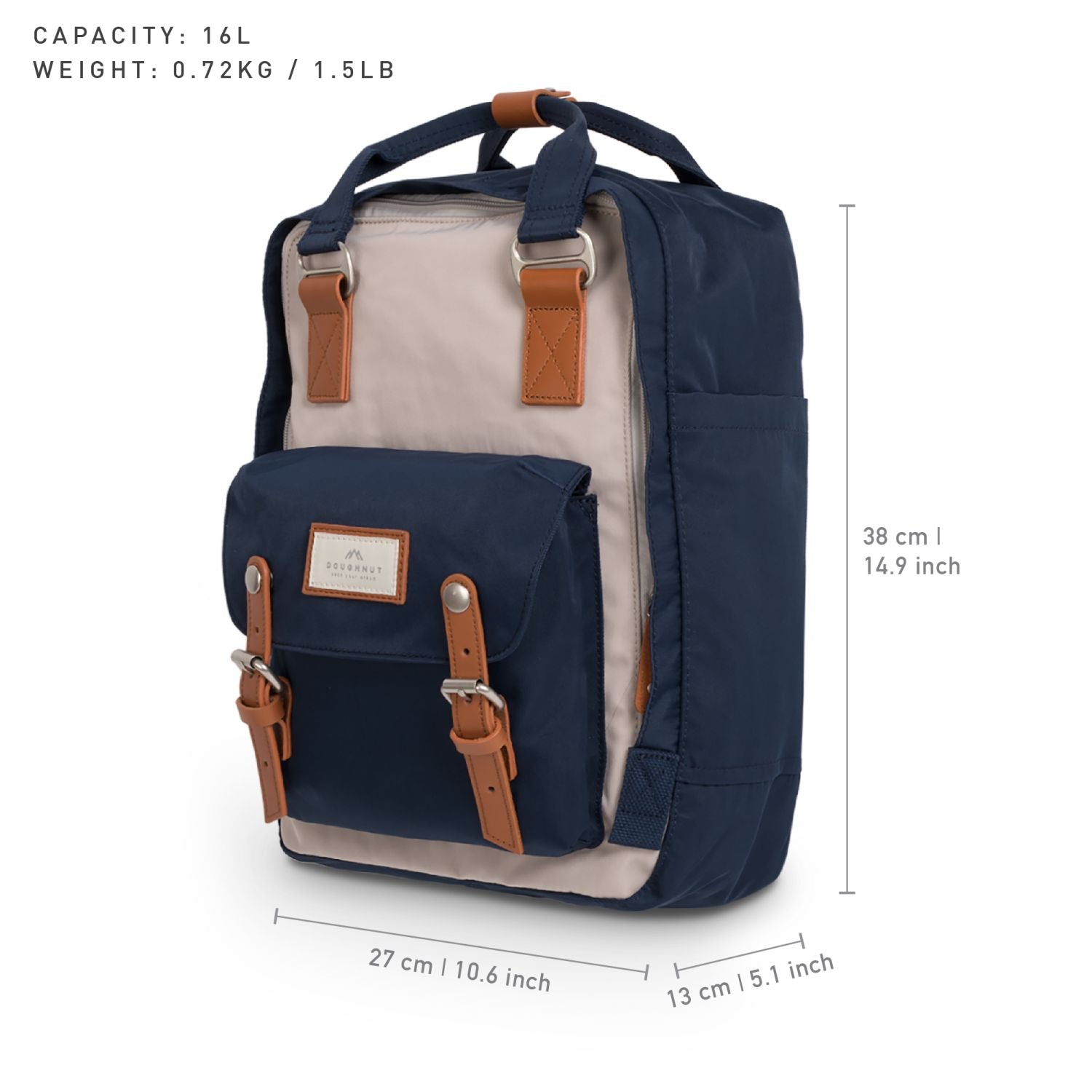 Doughnut Macaroon - Ivory X Navy