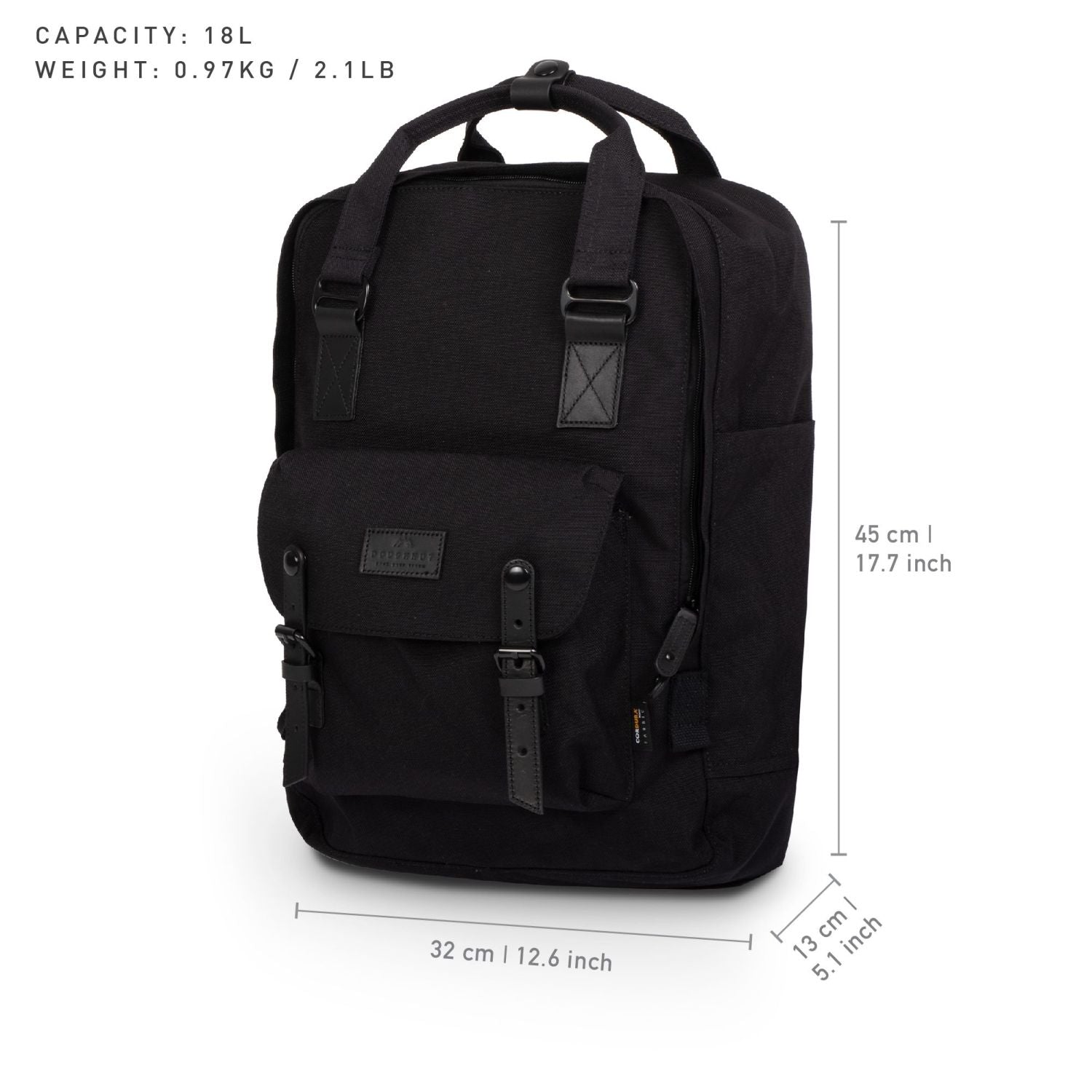 Doughnut Macaroon Large Cordura Black Series Backpack - Black