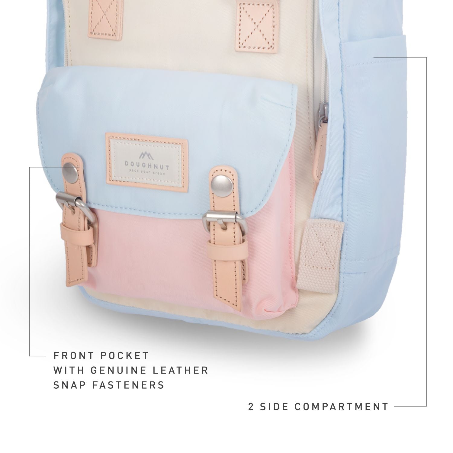 Doughnut Macaroon Mini - Cream X Iceberg X Sakura