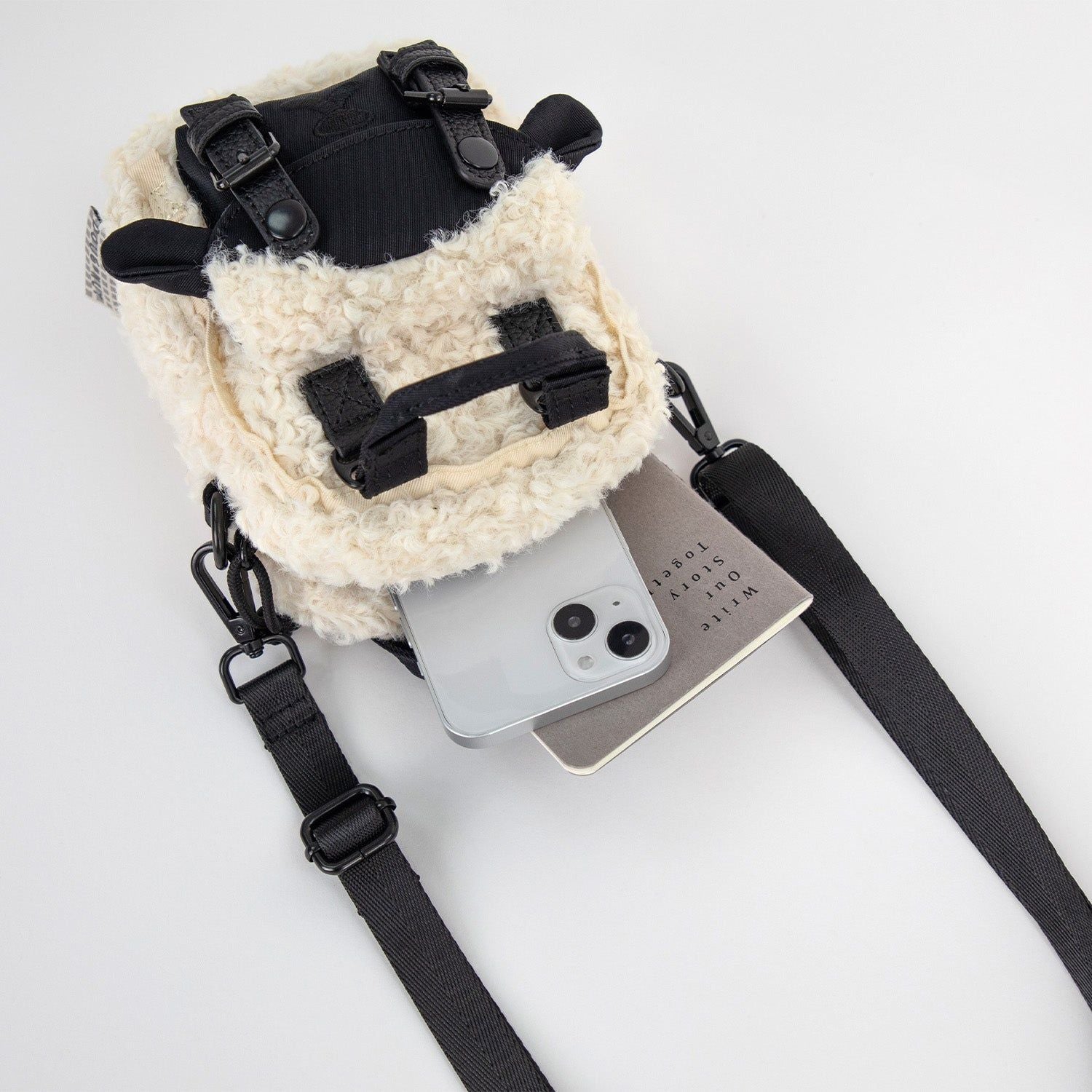 Doughnut Macaroon Tiny Crossbody Fairies And Friends Series - White X Black