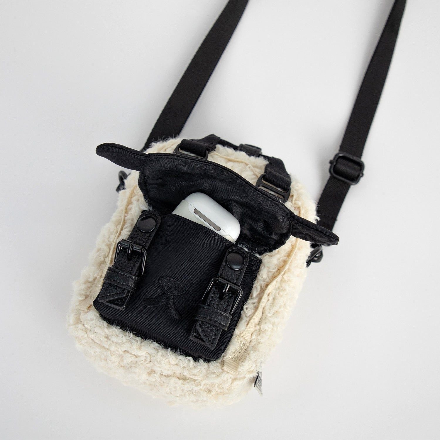 Doughnut Macaroon Tiny Crossbody Fairies And Friends Series - White X Black