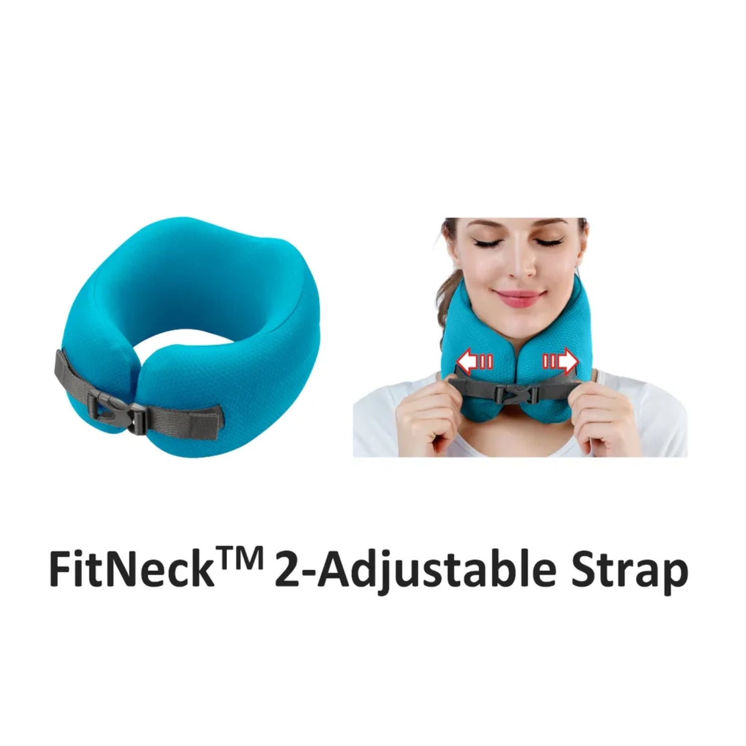 Easynap Foldable Pocket Travel Neck Pillow With Pouch Small - Algiers Blue (Turquoise)