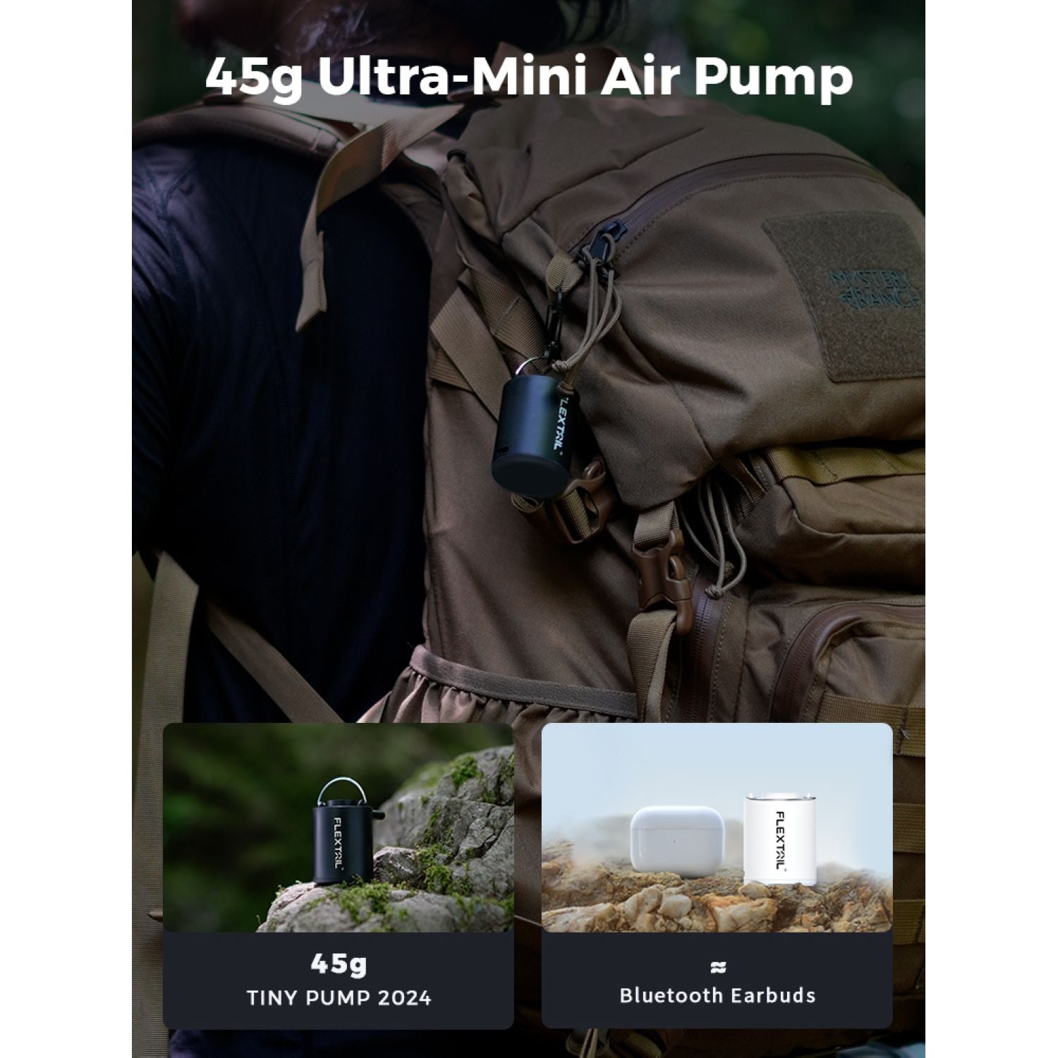 Flextail Tiny Portable Travel Vacuum Pump 2024 - Black