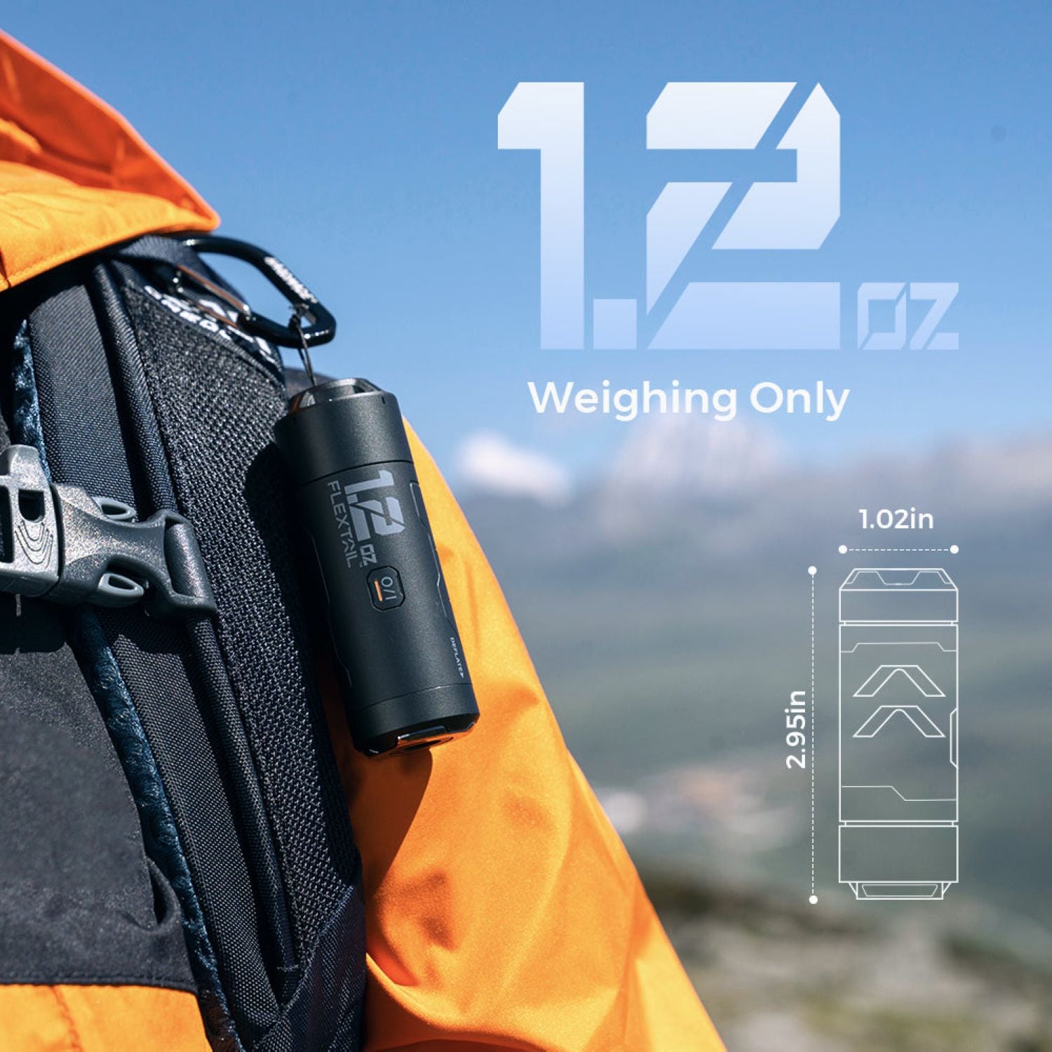 Flextail Zero Portable Travel Vacuum Pump - Black